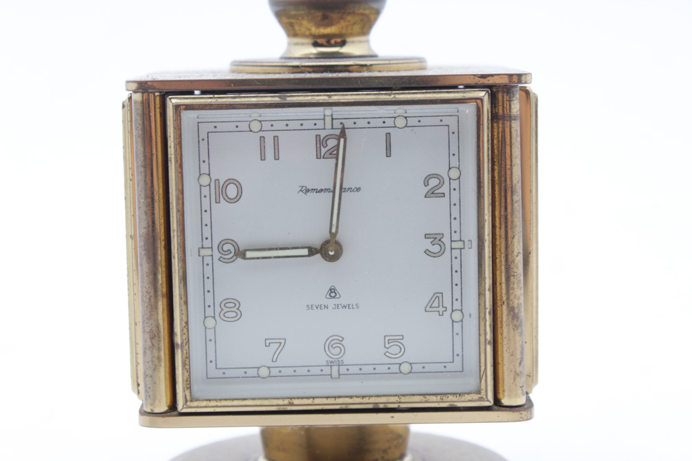 Vintage Remembrance Swiss Desk Clock and Weather Station