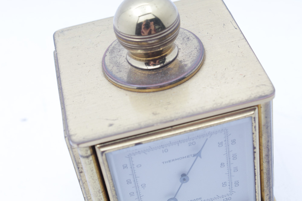 Vintage Remembrance Swiss Desk Clock and Weather Station