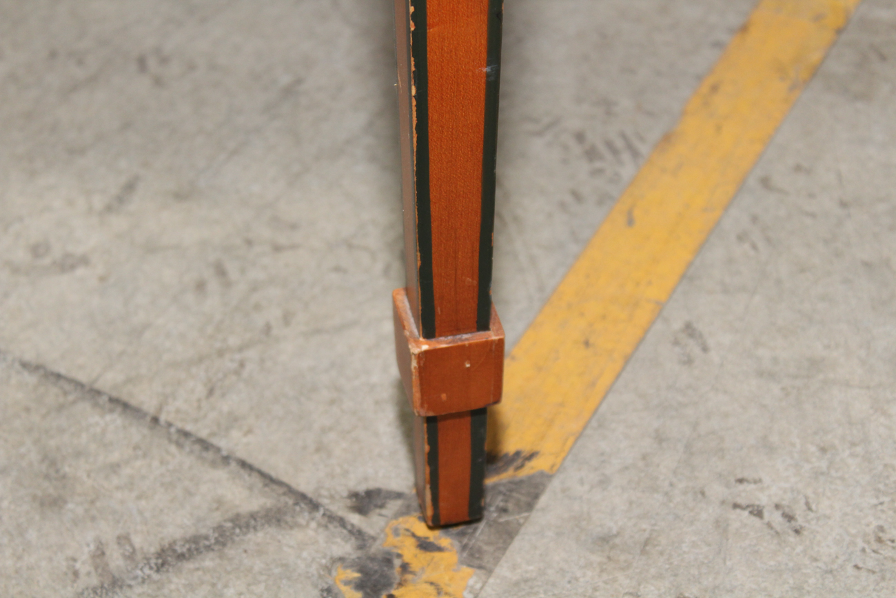 George III Style Paint-Decorated Demilune Console Table by Chelsea House