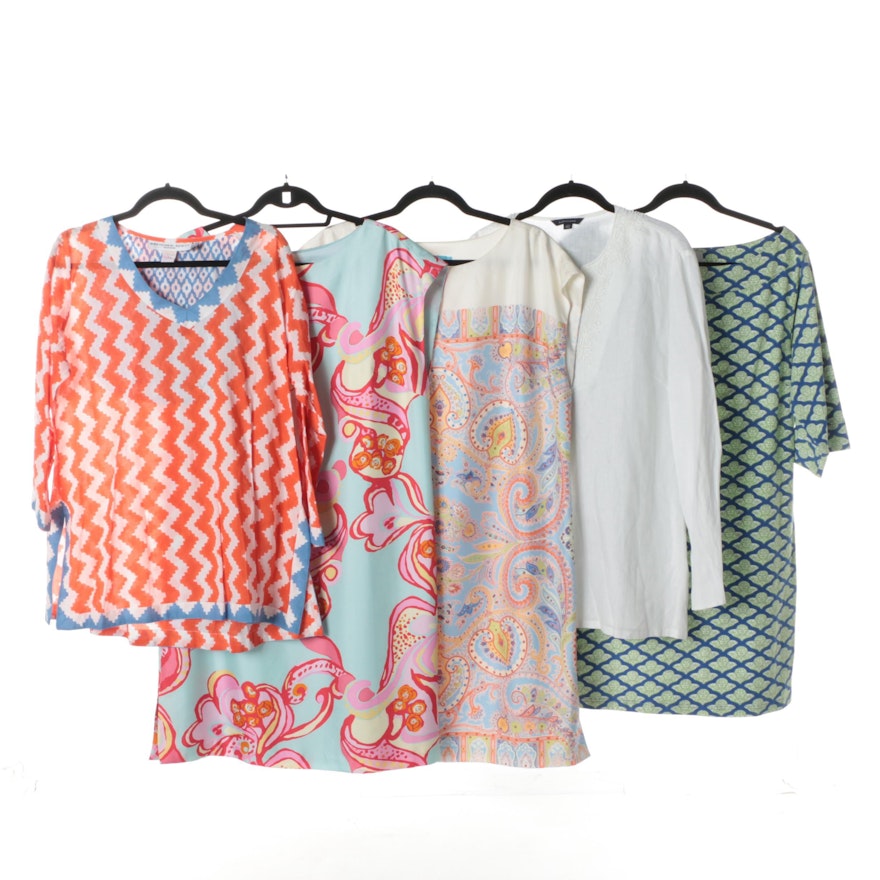 Women's Tunics and Dresses Including J. McLaughlin and Lands' End
