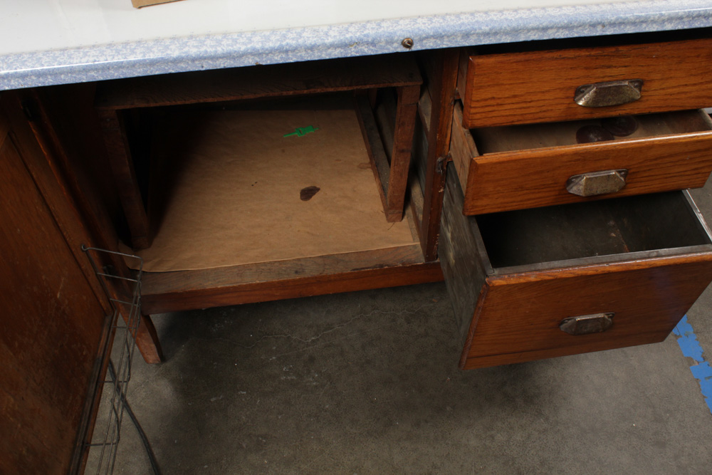 Antique Showers Brothers Hoosier Cabinet