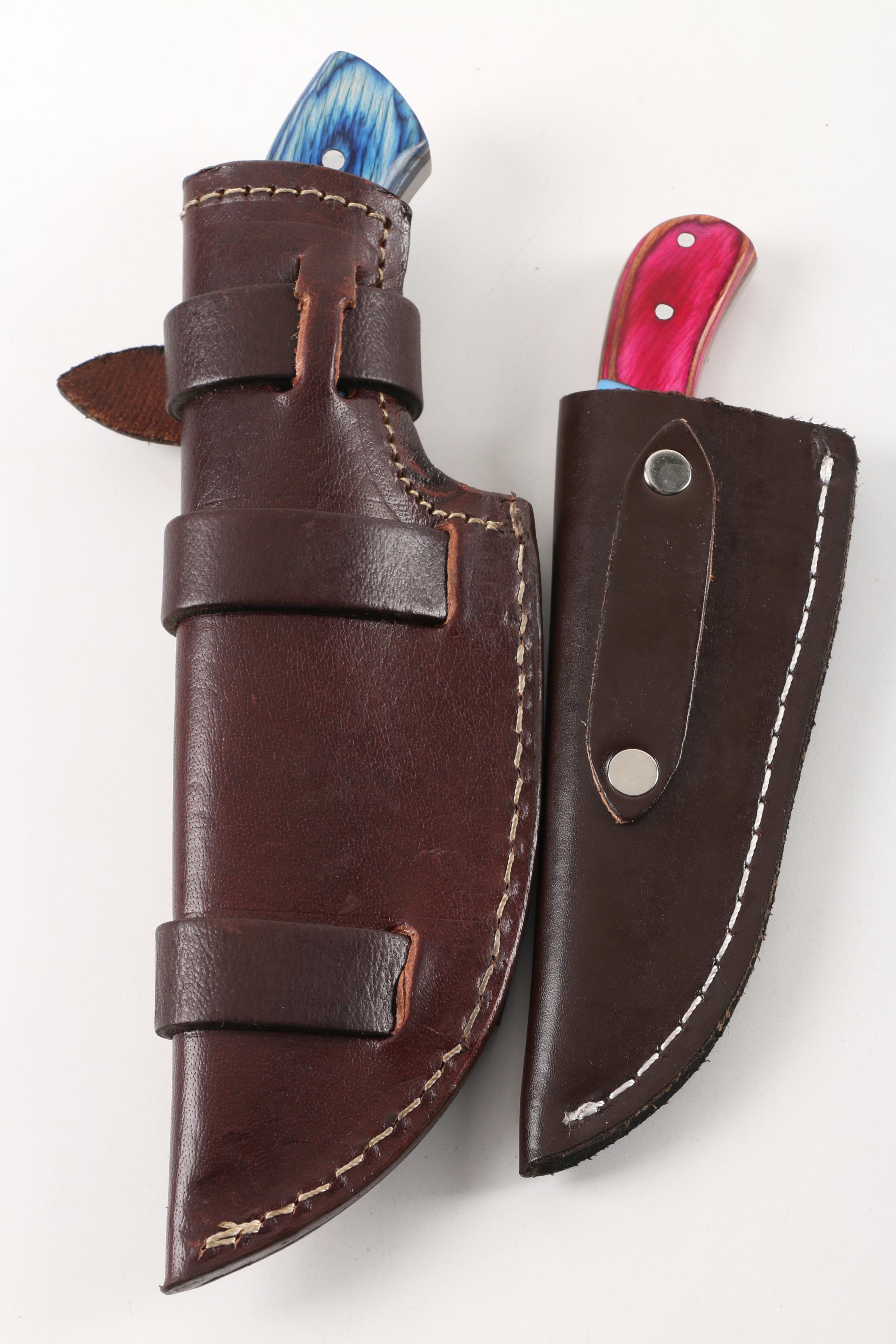 Damascus Steel Fixed Blade Knives, including Cutlery Salvation