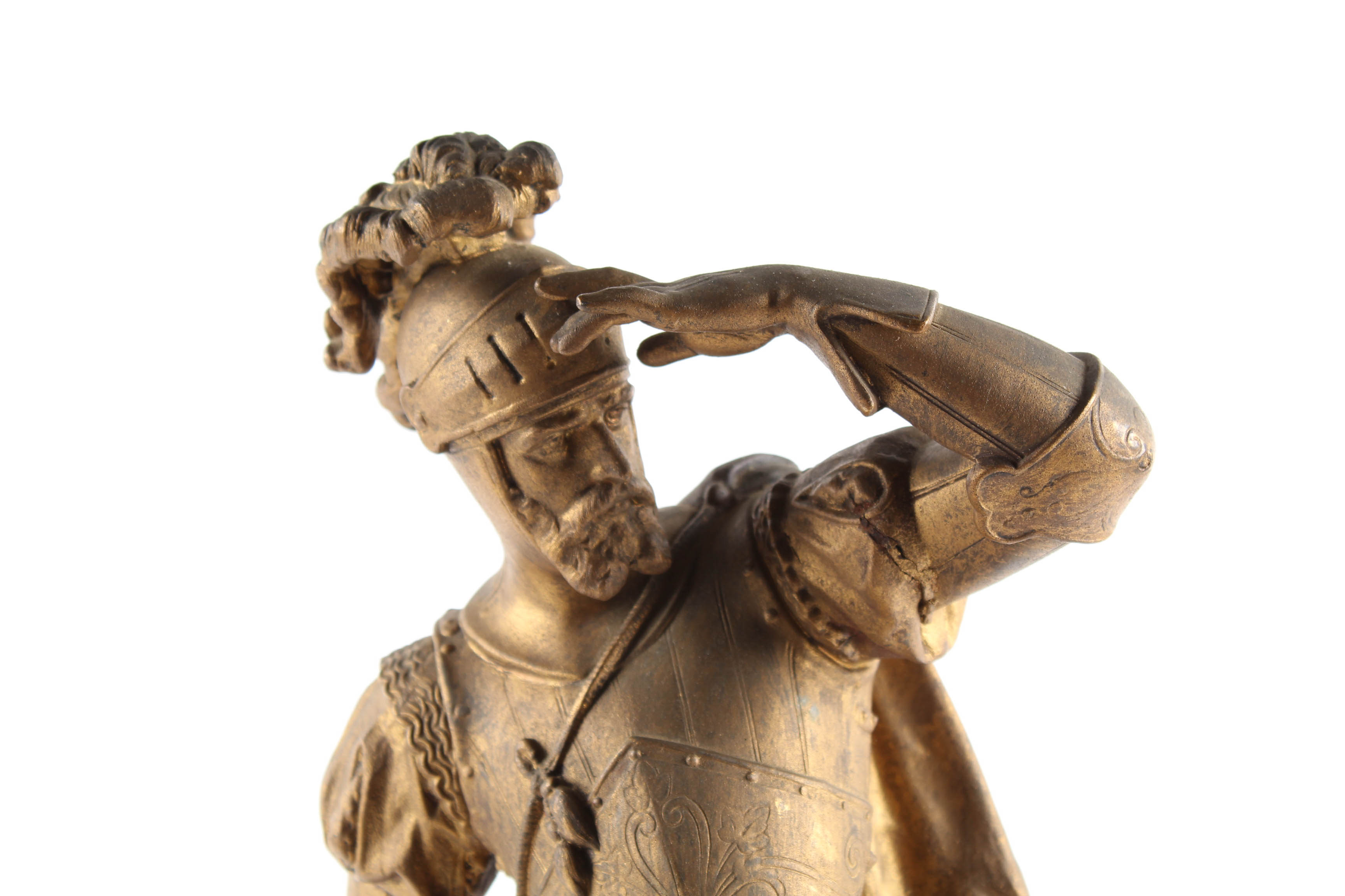 Spelter Metal Sculpture of a Conquistador