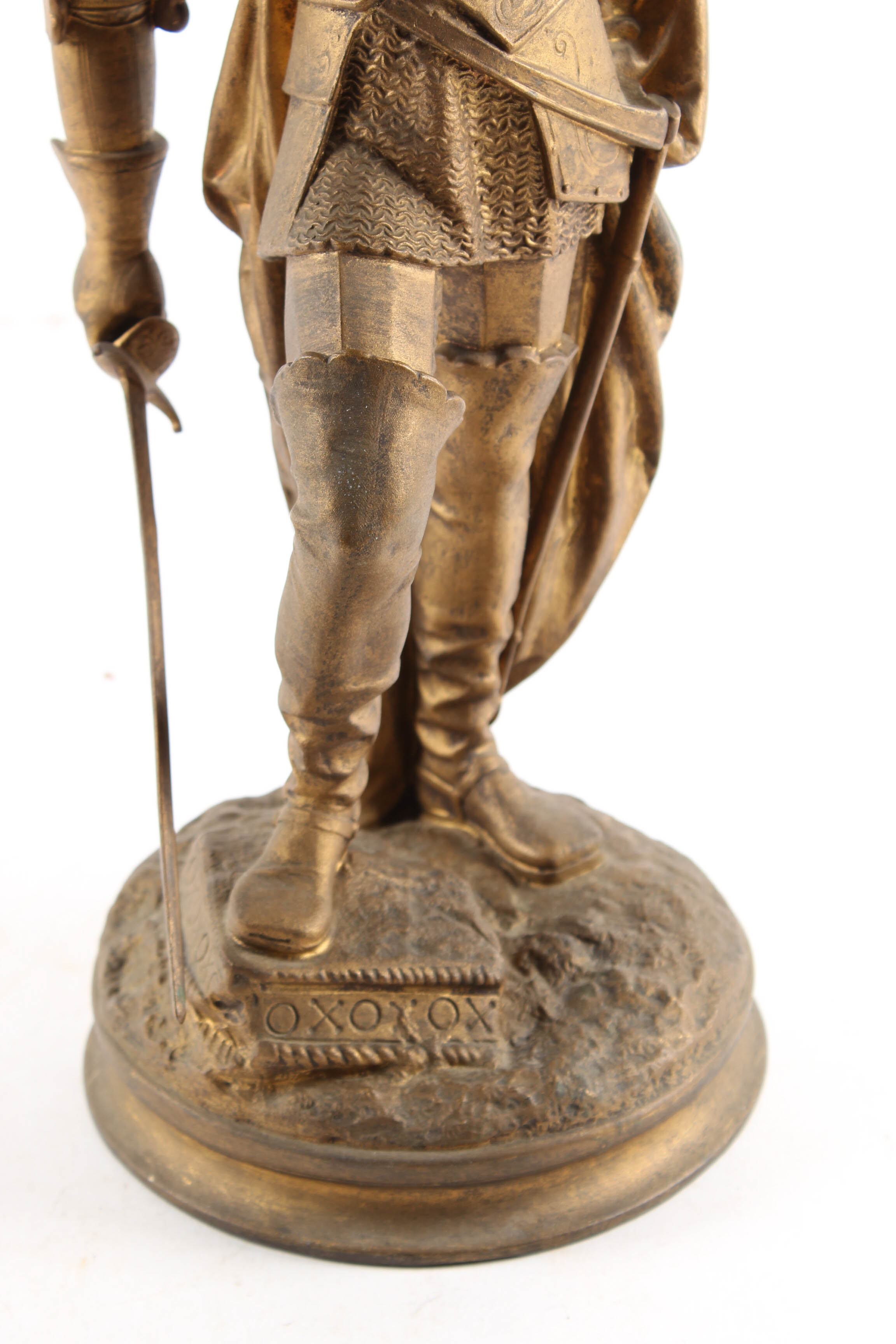 Spelter Metal Sculpture of a Conquistador