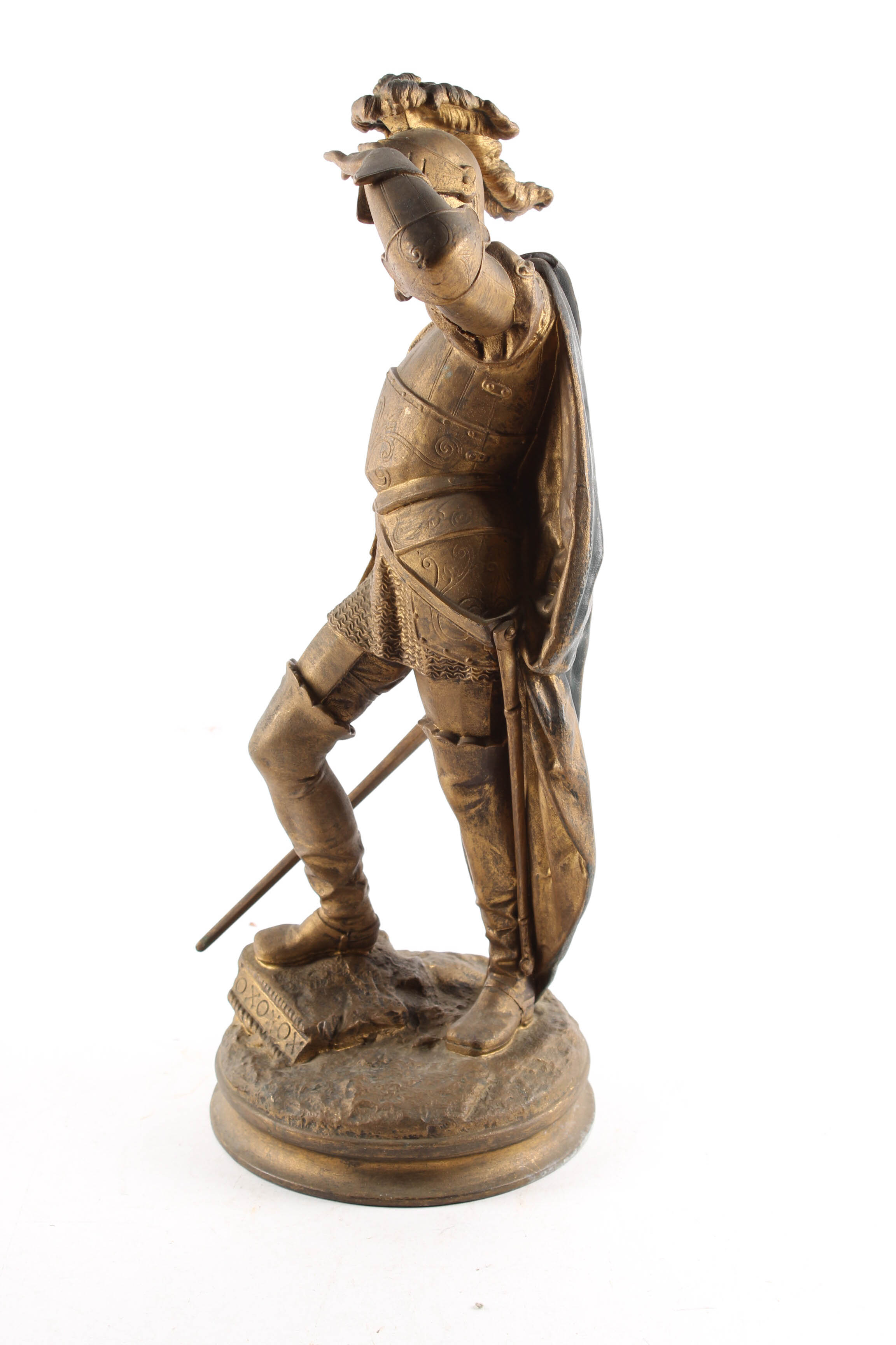 Spelter Metal Sculpture of a Conquistador