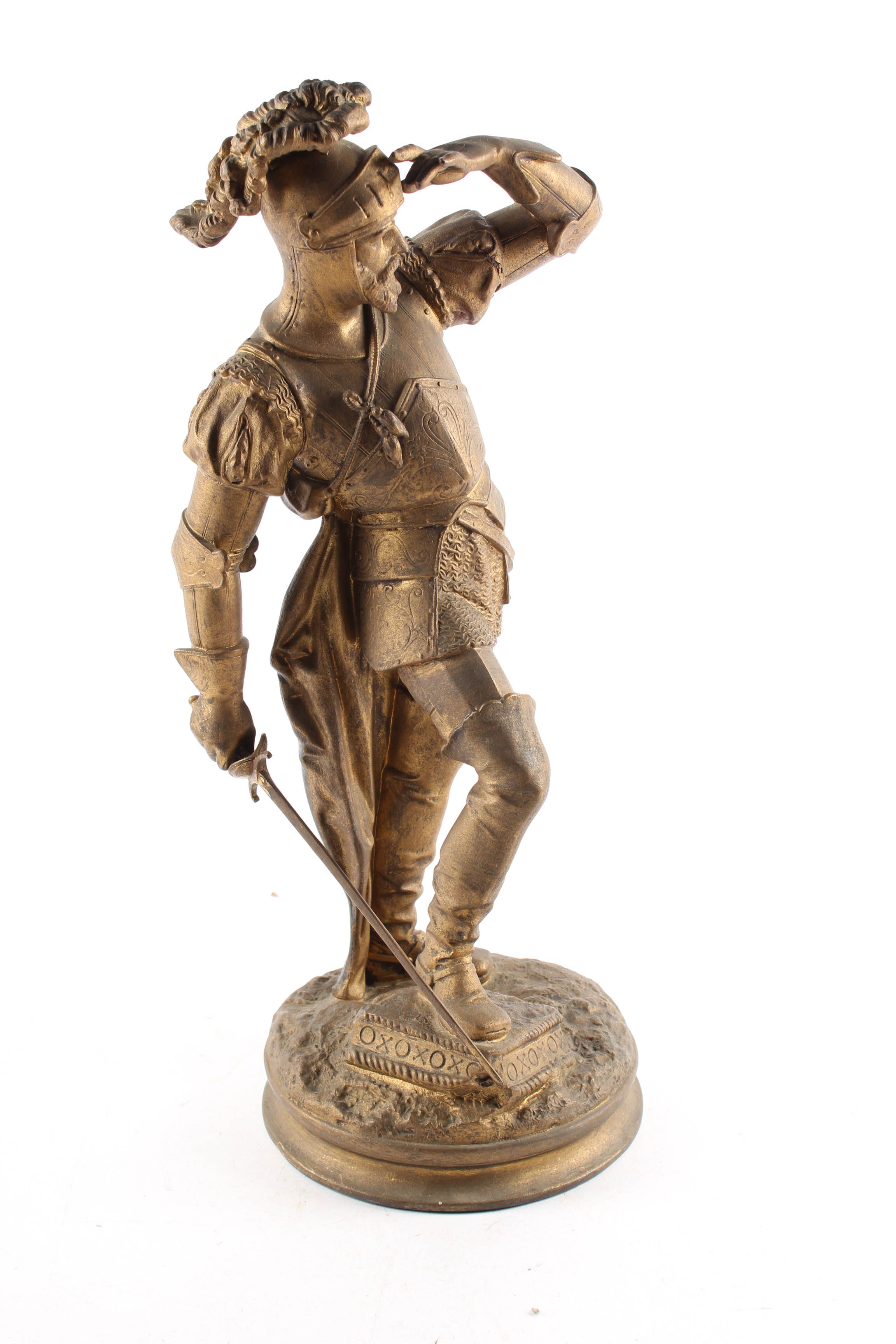 Spelter Metal Sculpture of a Conquistador
