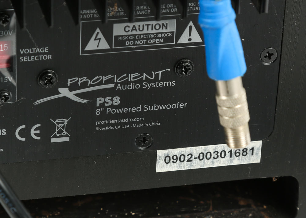 Proficient PS8 Subwoofer and CC540 Model Speakers