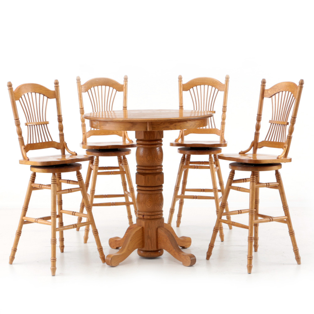 Oak Counter Height Dinette Set