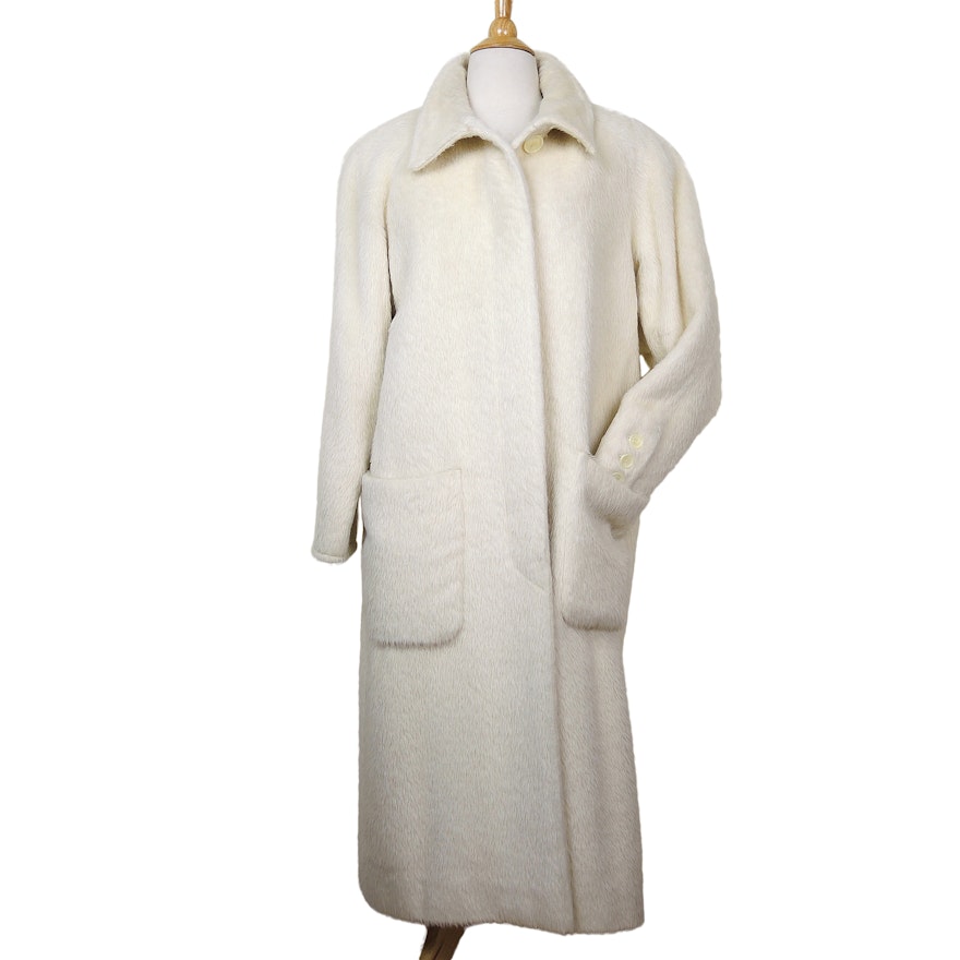 Women's Agnona Italian Alpaca Wool Blend Coat Made for Saks Fifth Avenue