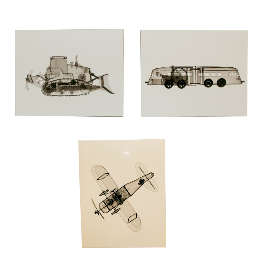 Restoration Hardware Offset Lithograph X-Rays of Toys