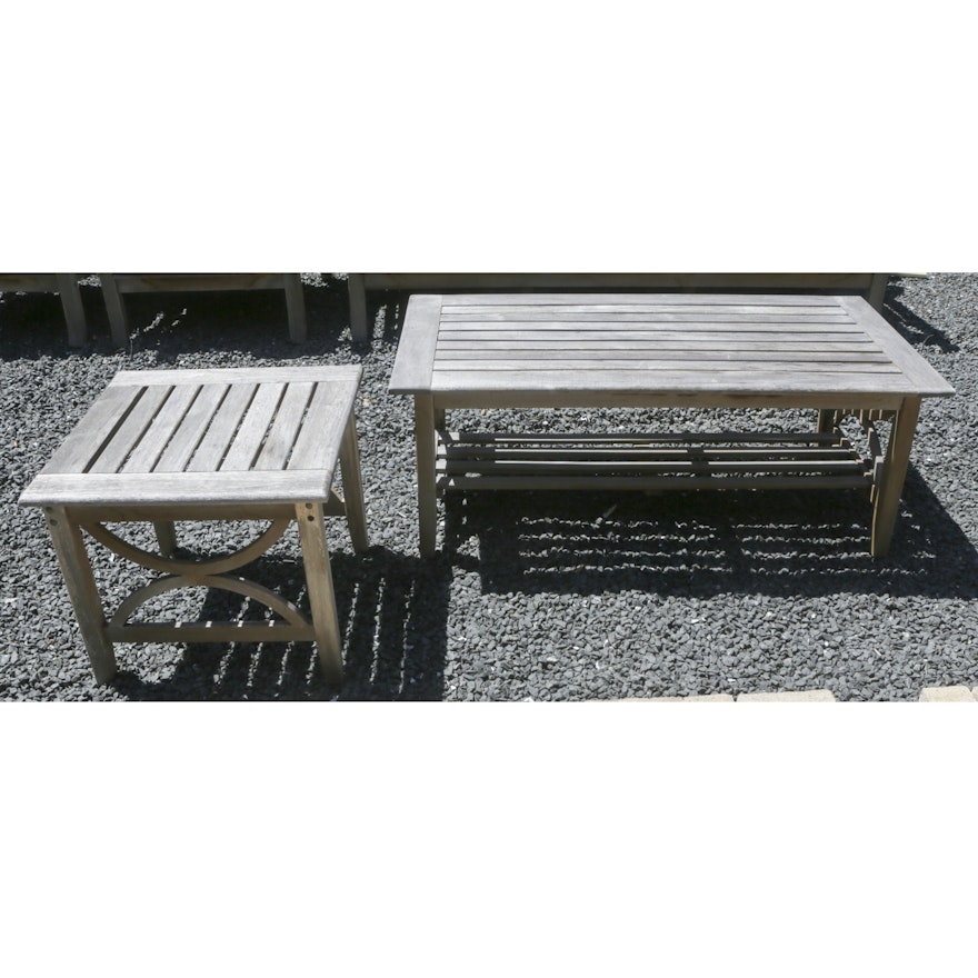 Wooden Patio Furniture Coffee Table and Side Table