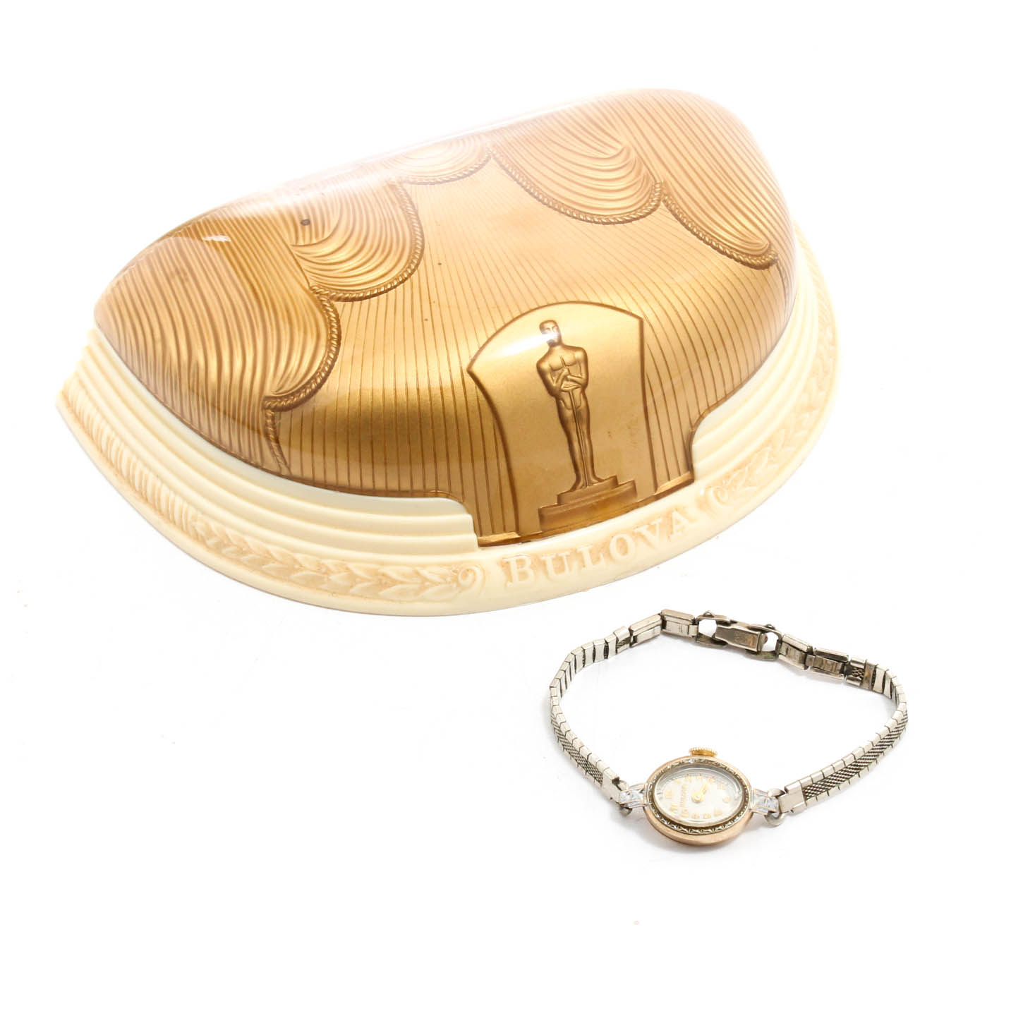 Vintage 10K Gold Filled Bulova Art Deco Watch in Case