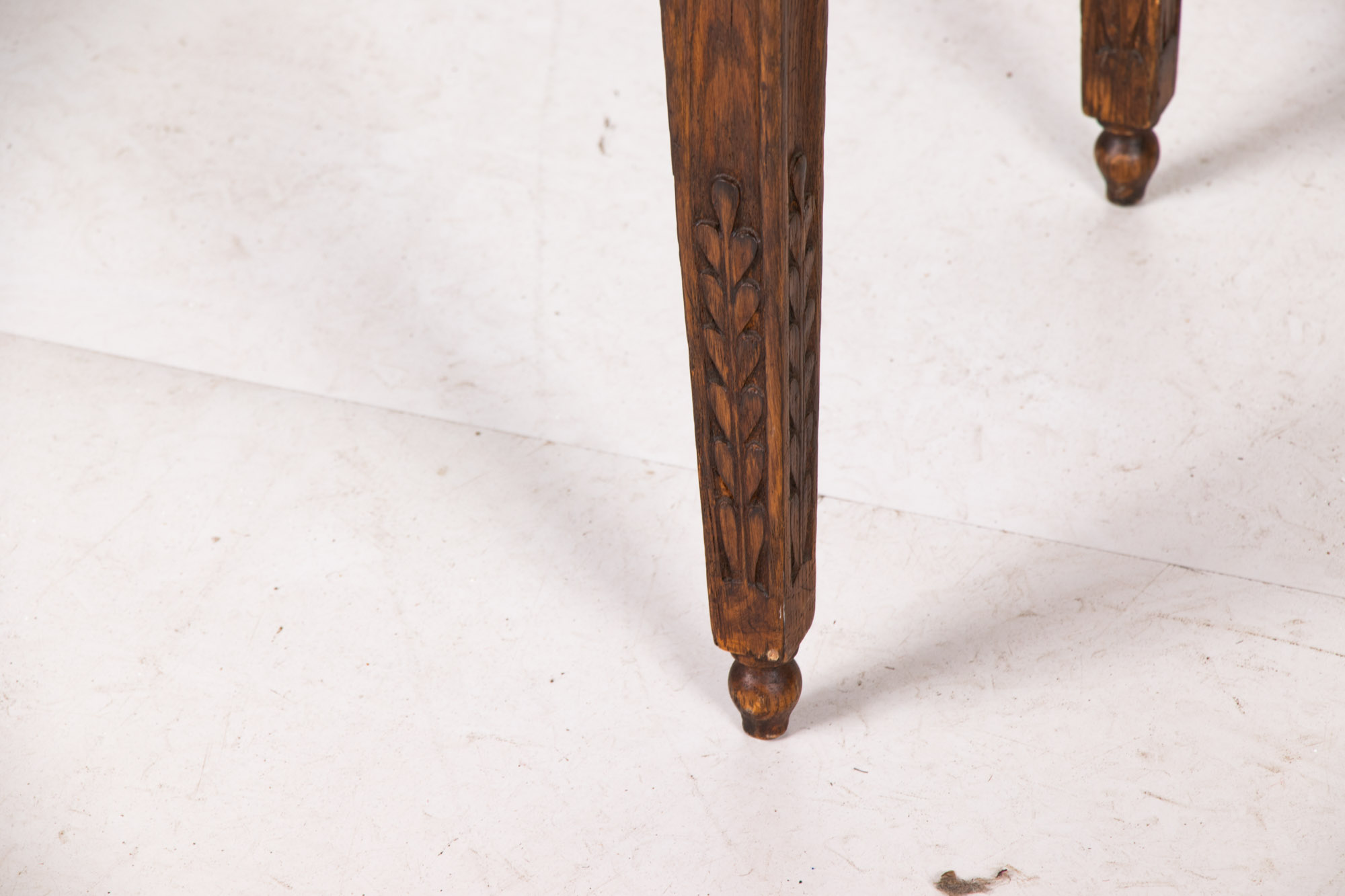 Pair of Neoclassical Style Carved Oak Provincial Side Tables, 20th Century