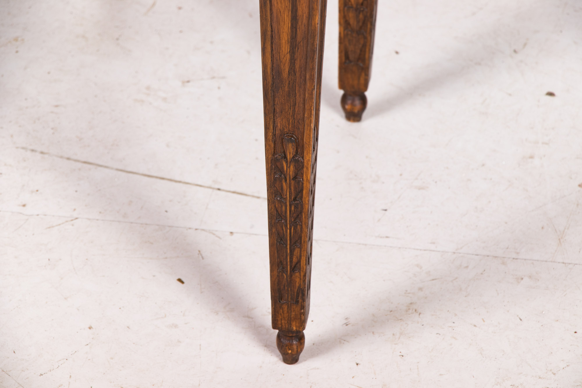 Pair of Neoclassical Style Carved Oak Provincial Side Tables, 20th Century