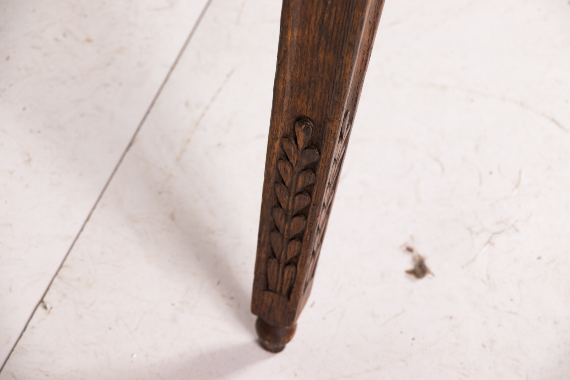 Pair of Neoclassical Style Carved Oak Provincial Side Tables, 20th Century