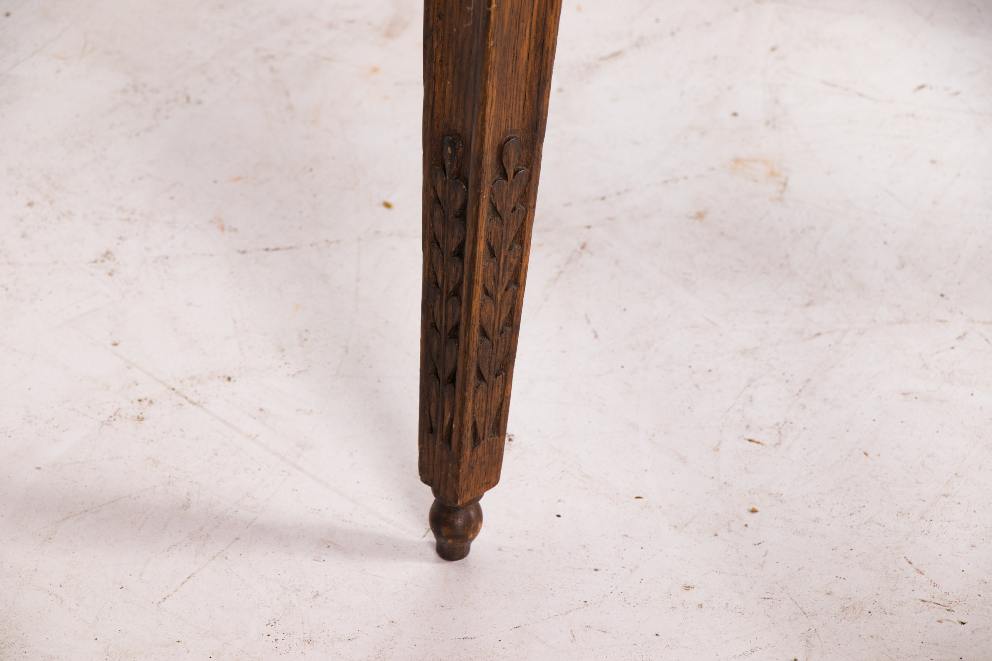 Pair of Neoclassical Style Carved Oak Provincial Side Tables, 20th Century