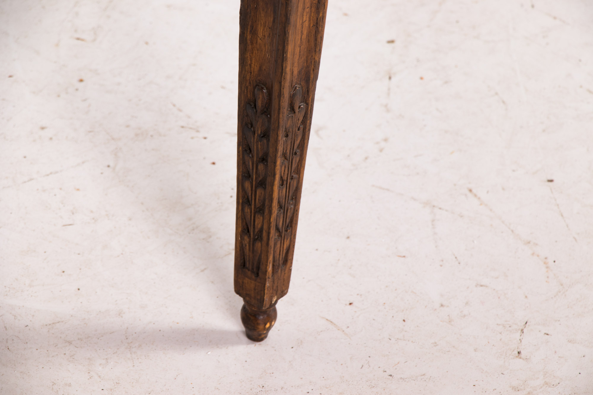 Pair of Neoclassical Style Carved Oak Provincial Side Tables, 20th Century