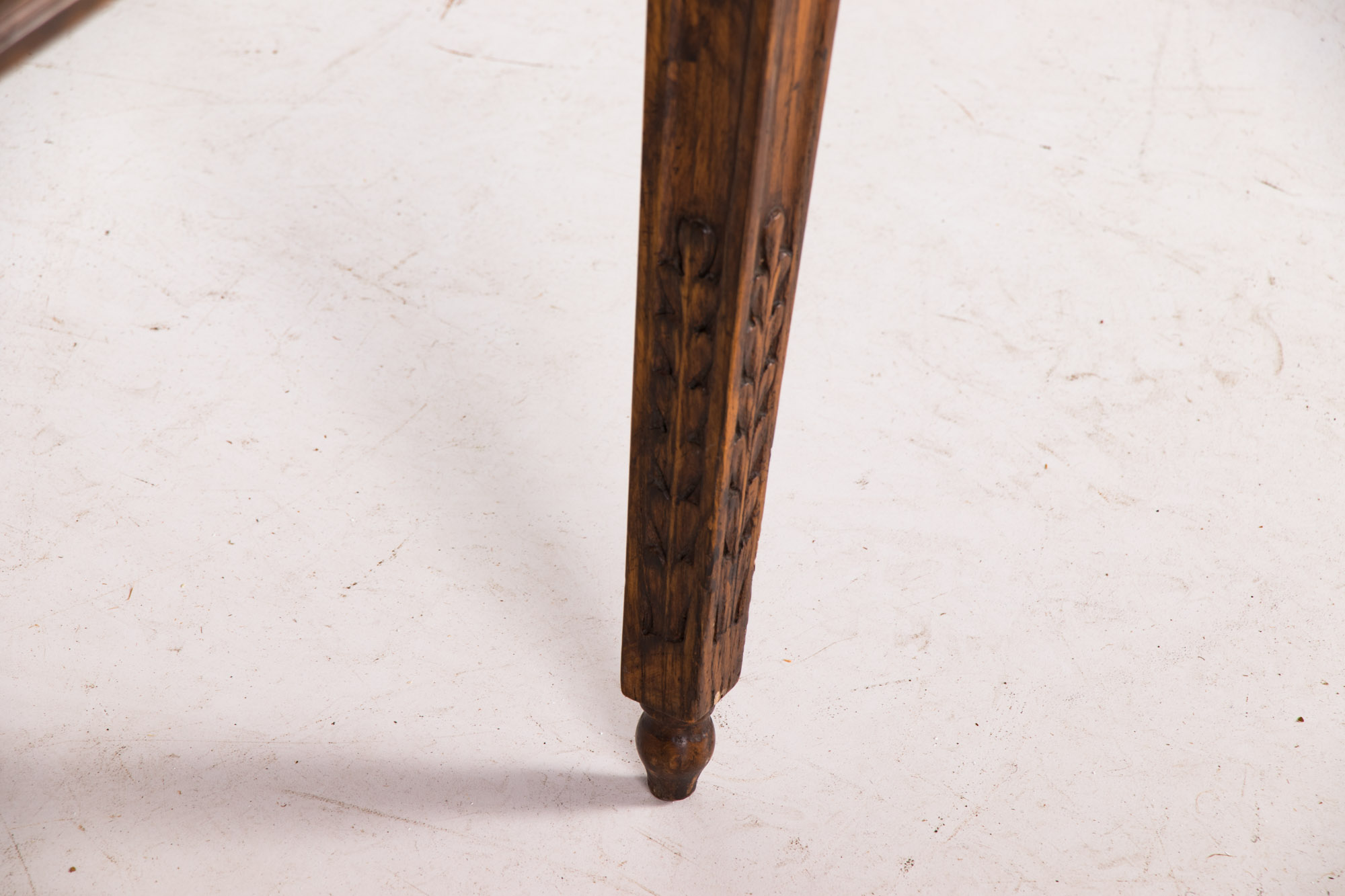 Pair of Neoclassical Style Carved Oak Provincial Side Tables, 20th Century