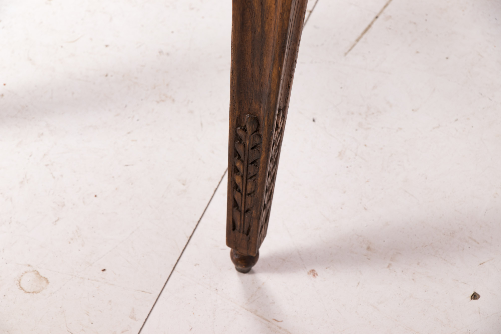 Pair of Neoclassical Style Carved Oak Provincial Side Tables, 20th Century