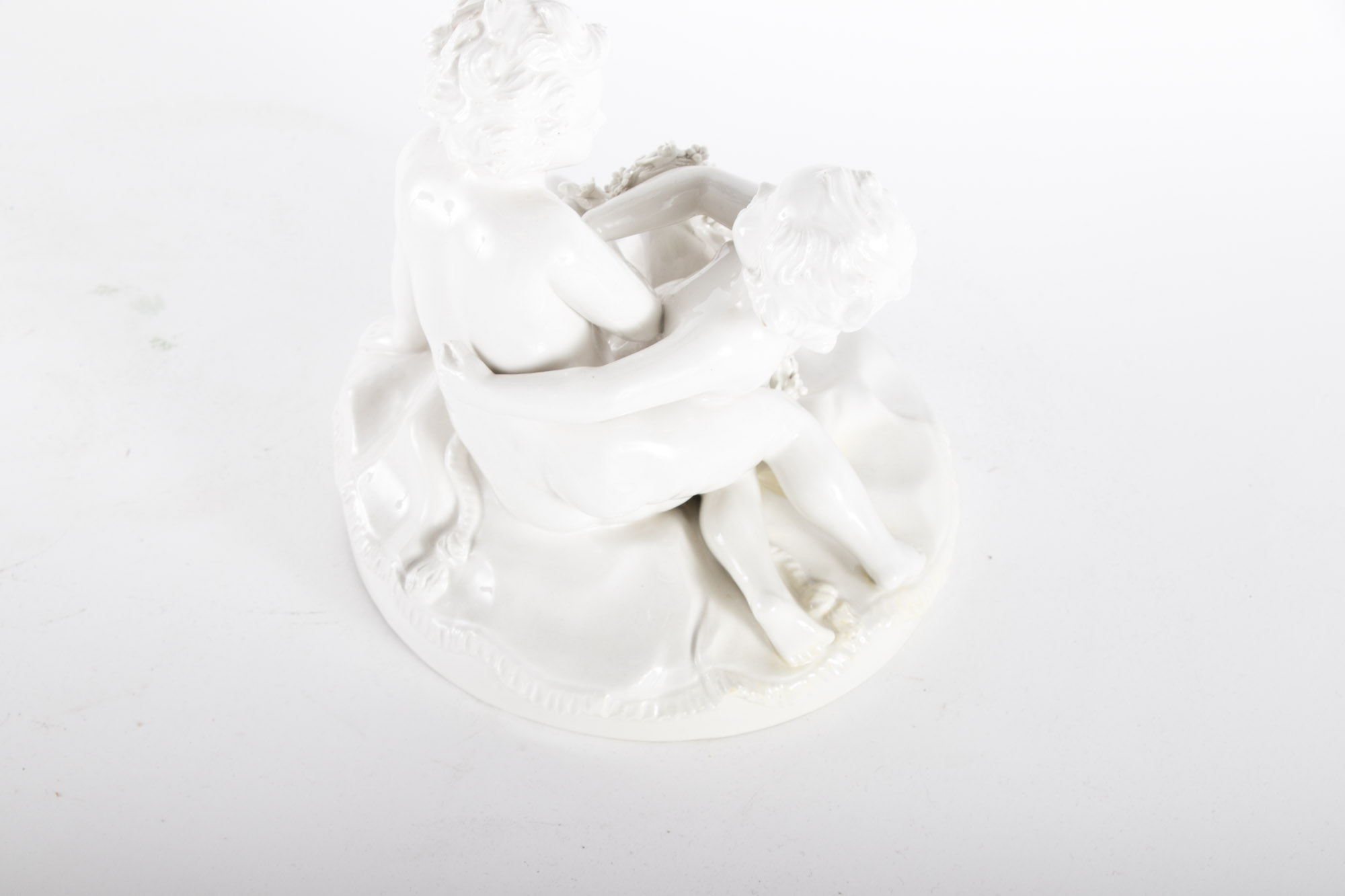 Italian White Porcelain Cherub Group, 20th Century