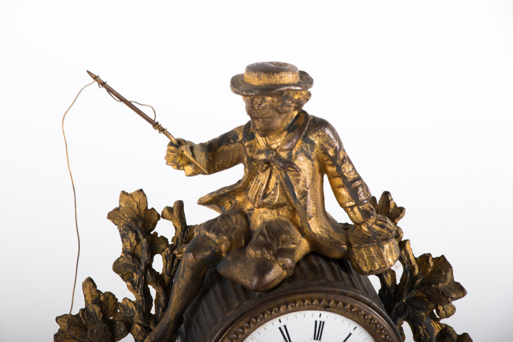 French Gilt-Metal Figural Mantel Clock, Late 19th Century