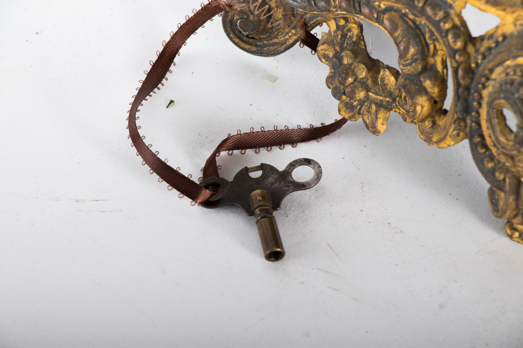 French Gilt-Metal Figural Mantel Clock, Late 19th Century