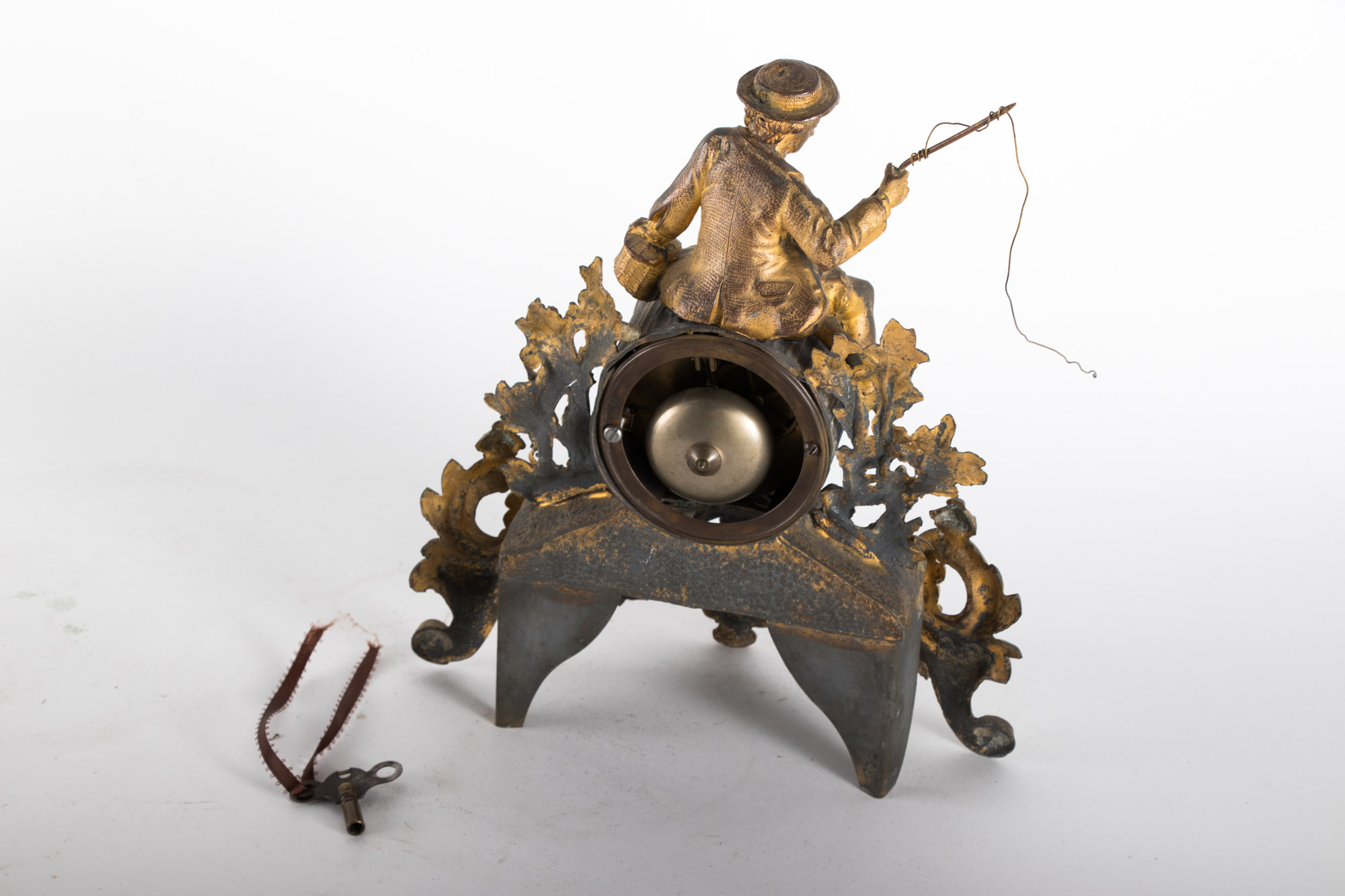 French Gilt-Metal Figural Mantel Clock, Late 19th Century