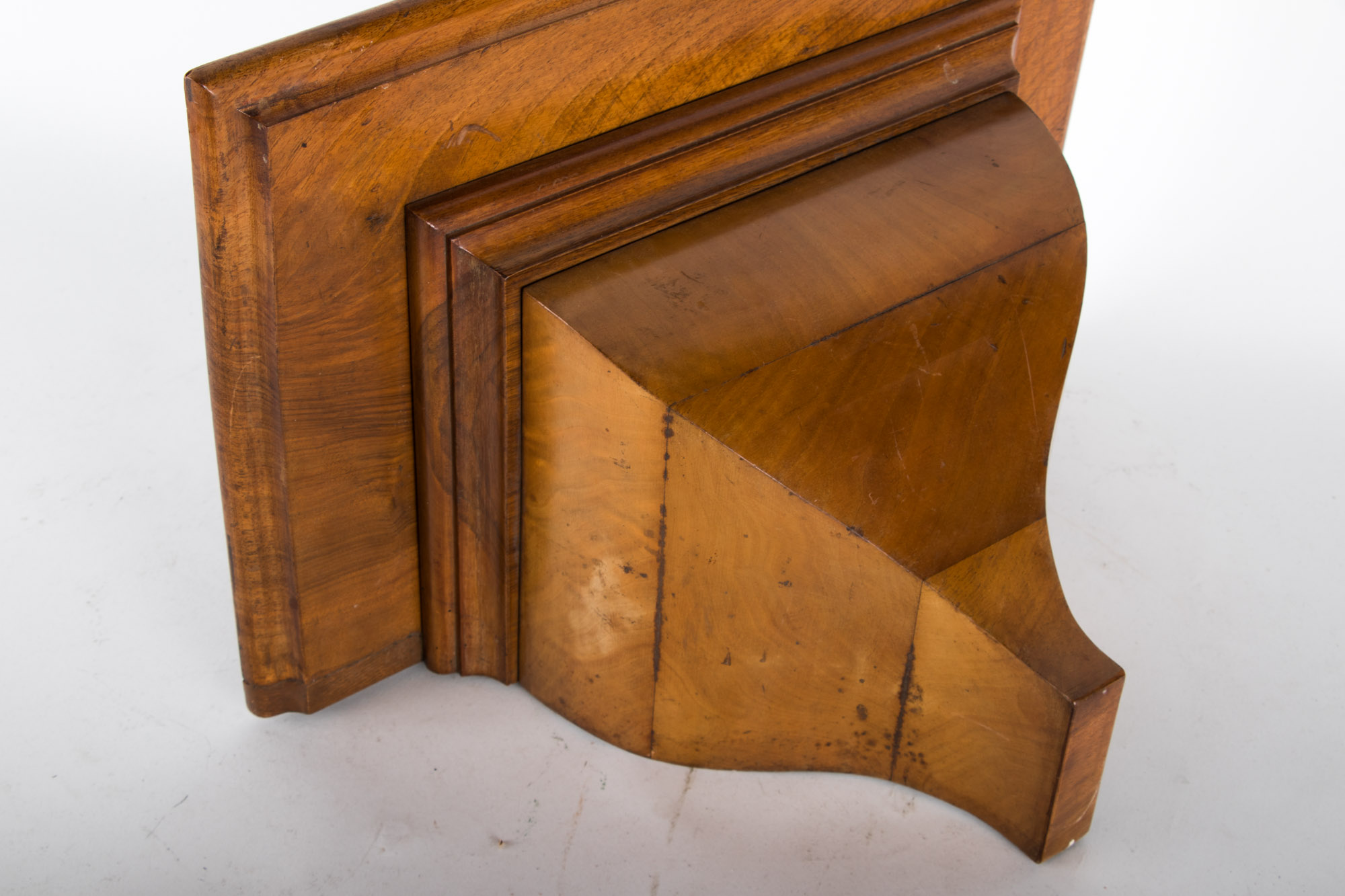 Antique German Biedermeier Walnut Hanging Shelf, 19th Century