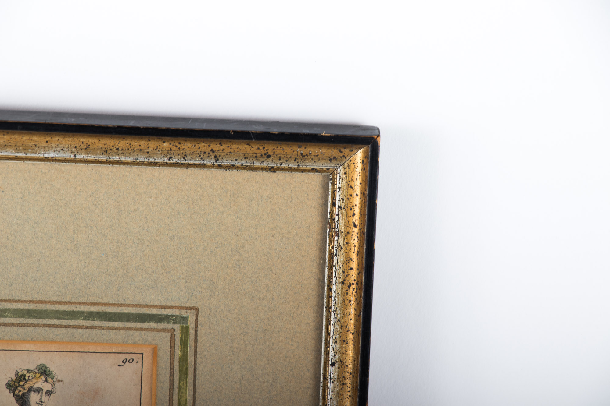 Framed Hand Colored Roman Mythology Prints, 19th Century