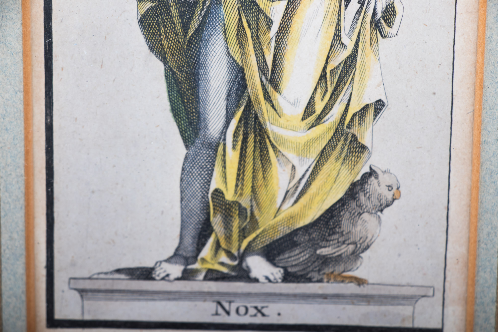 Framed Hand Colored Roman Mythology Prints, 19th Century