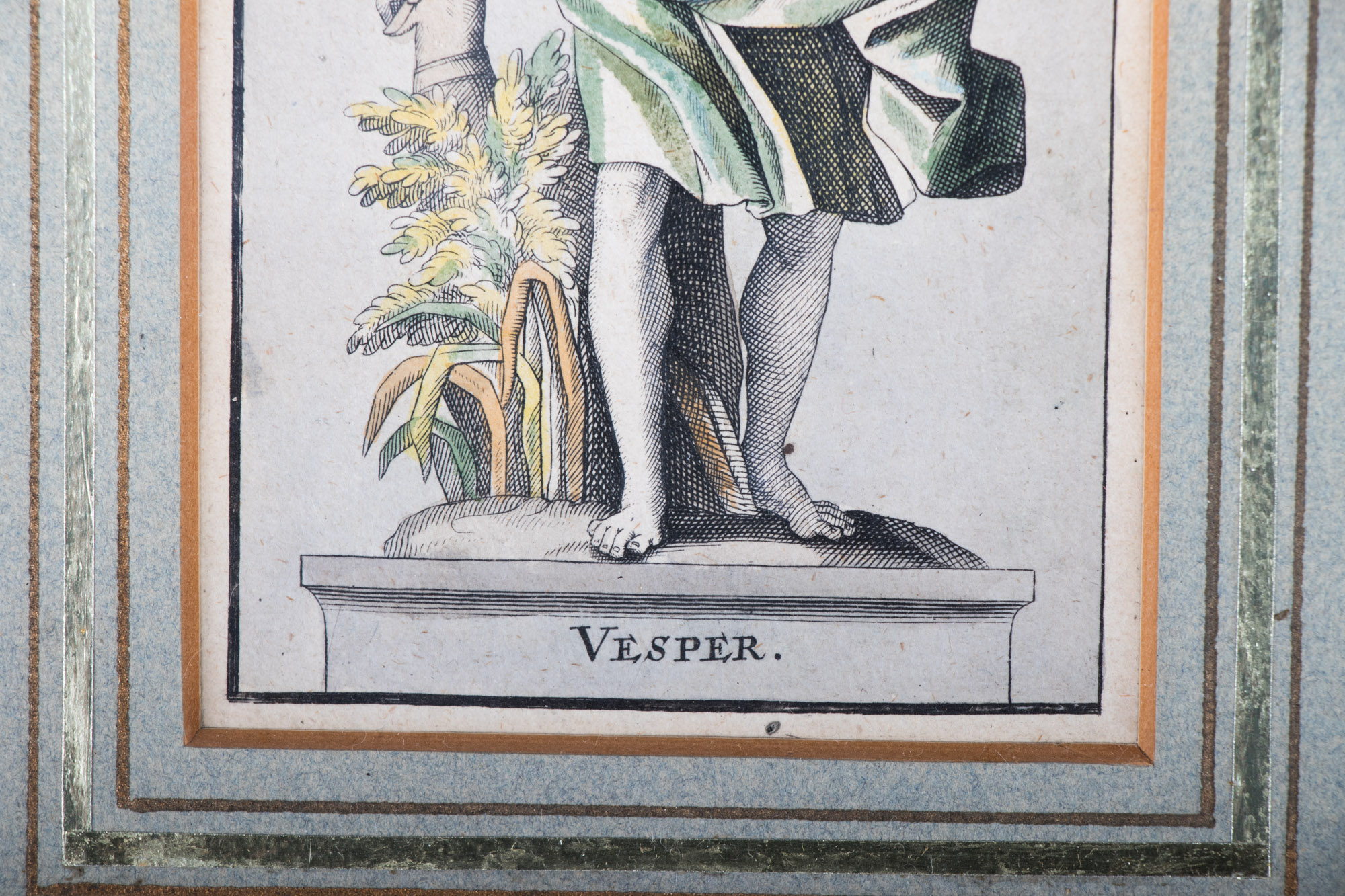 Framed Hand Colored Roman Mythology Prints, 19th Century