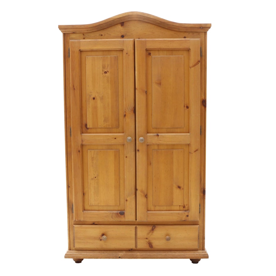 Country Style Pine Entertainment Armoire