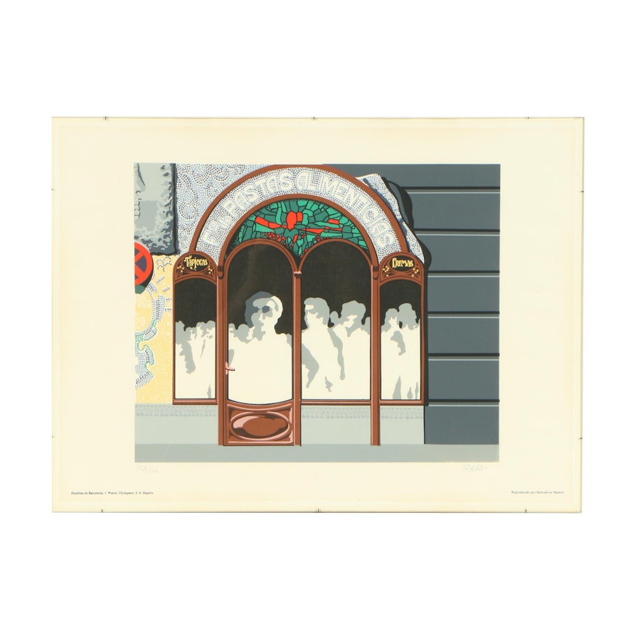 Roberto Serigraph of Spanish Restaurant