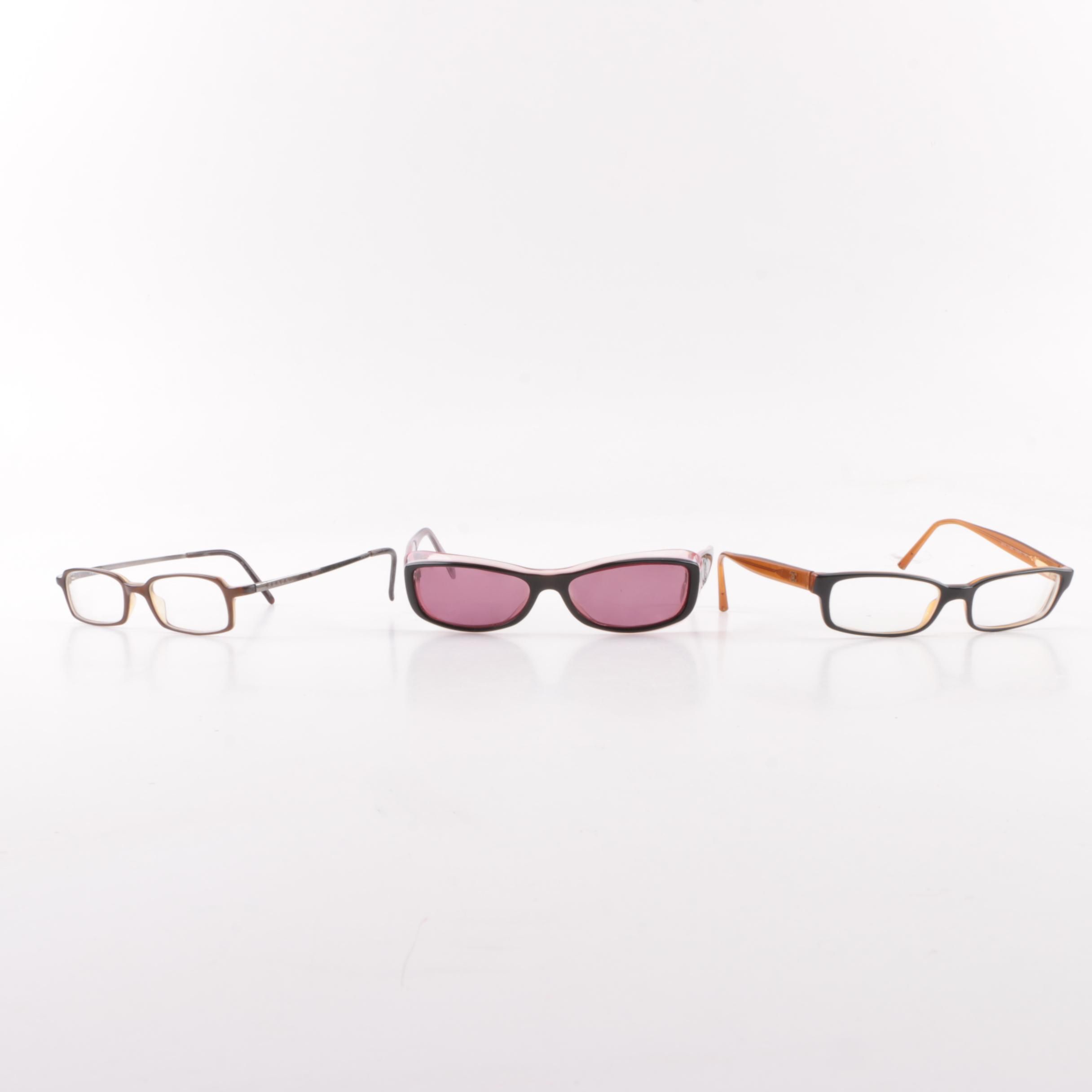 Chanel Sunglasses with Chanel and Prada Eyeglasses