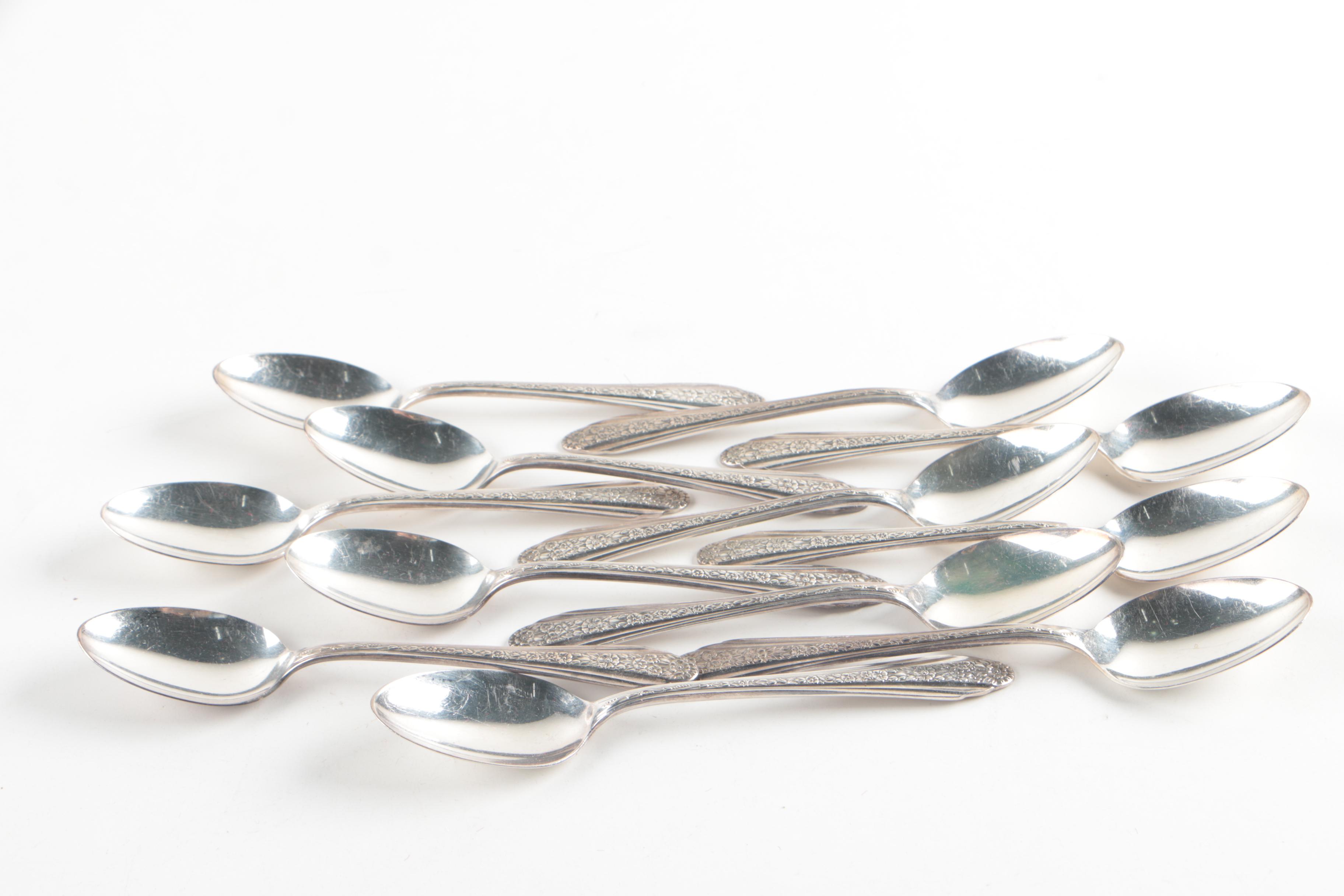 Vintage Rogers Cutlery Co. "Modern Rose" Silver Plate Flatware Set