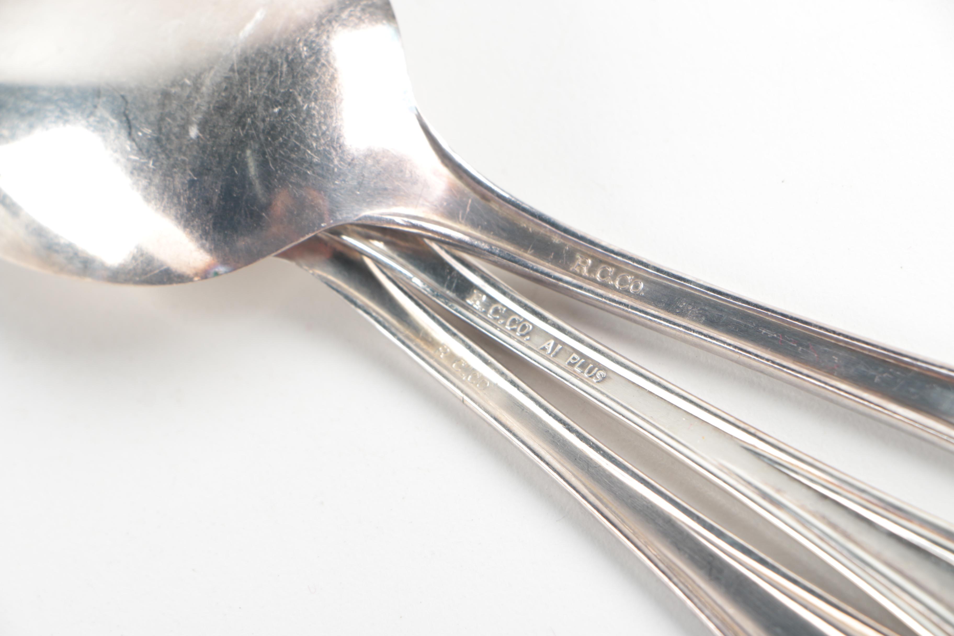 Vintage Rogers Cutlery Co. "Modern Rose" Silver Plate Flatware Set