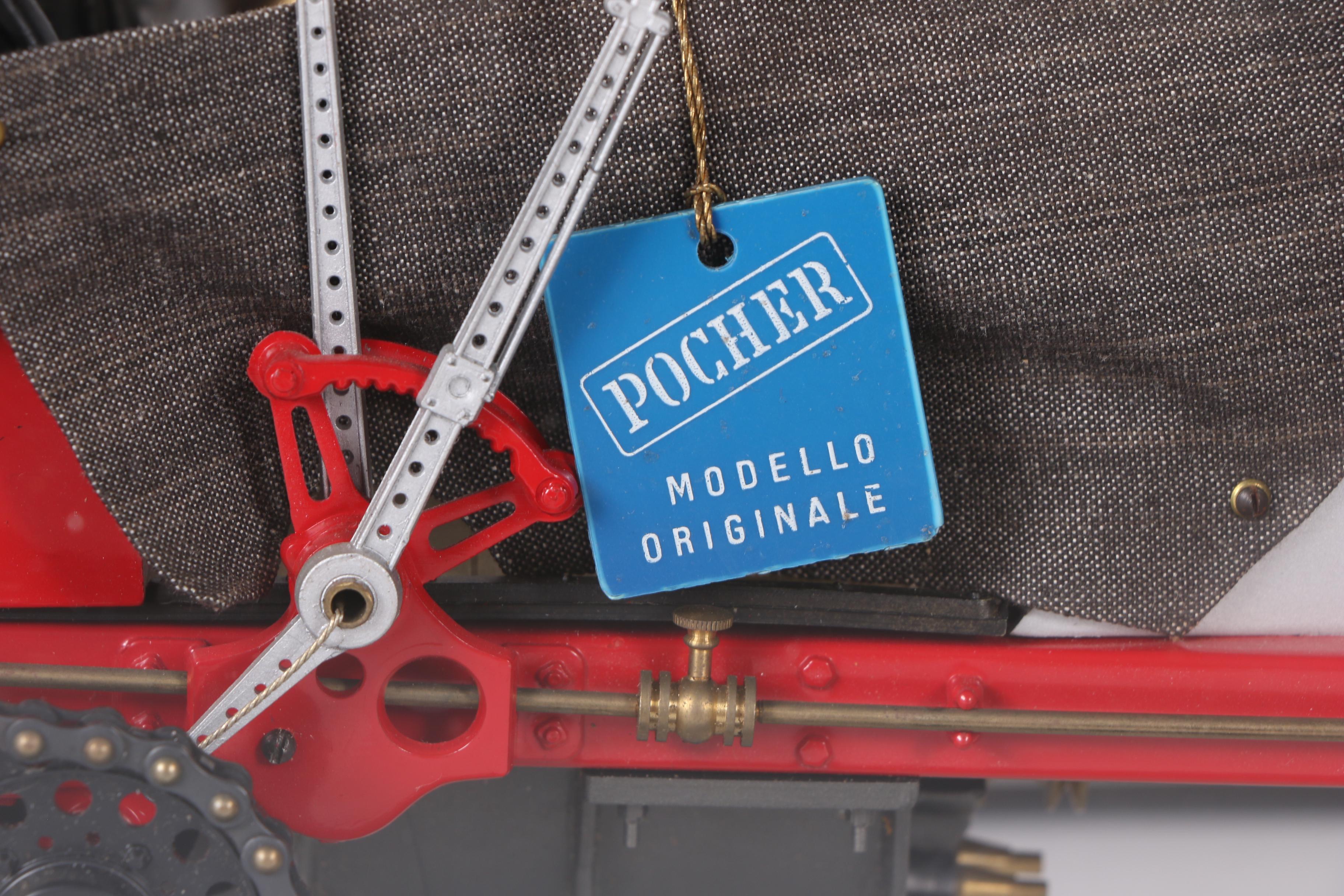 Pocher 1907 Fiat 130 HP F-2 Grand Prix De France Model Race Car in Display Case