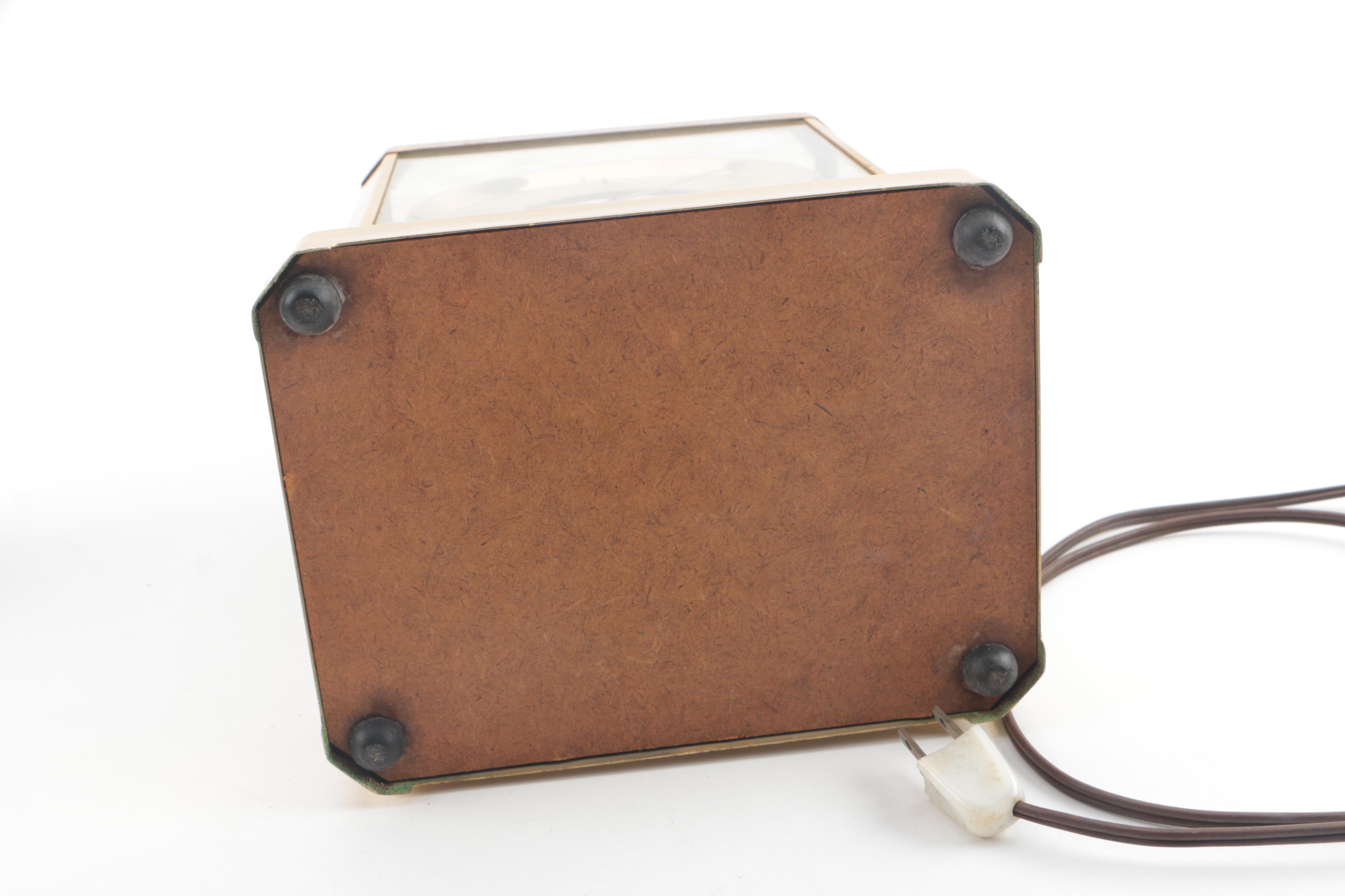 Mastercrafters Electric "Atmos" Mantel Clock and Euramca Anniversary Clock