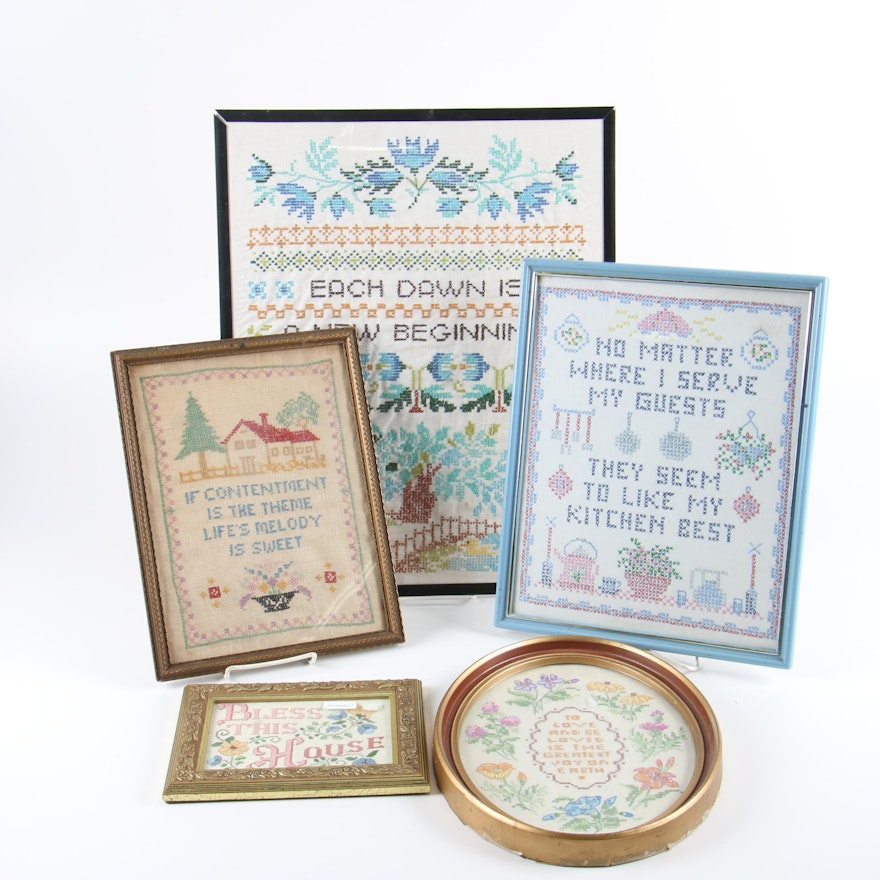 Vintage Needlepoint Quotation Compositions