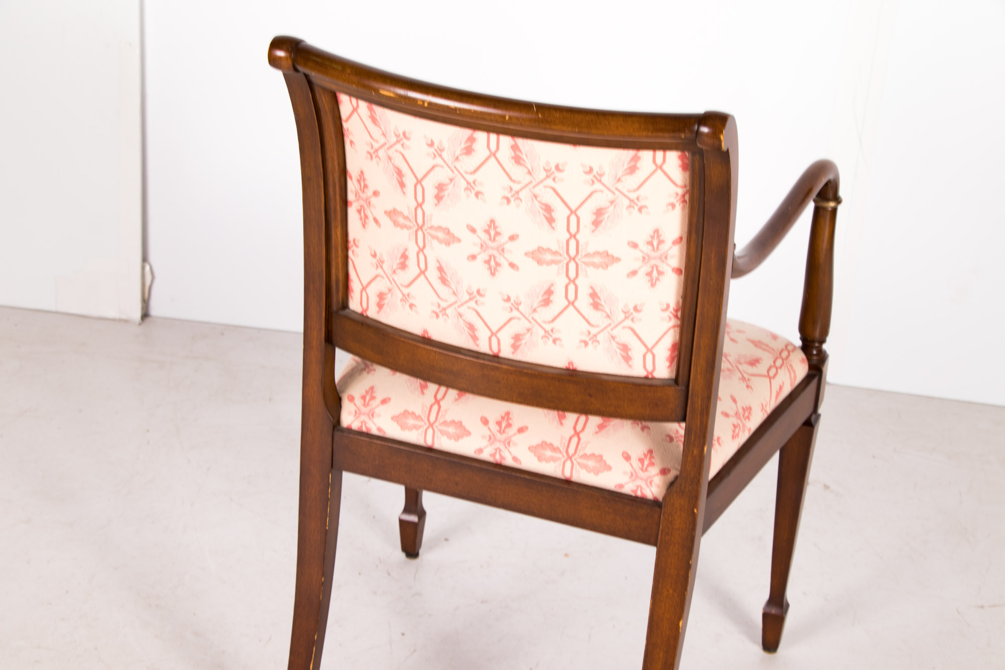 George III Style Paint-Decorated Open Armchair, 20th Century