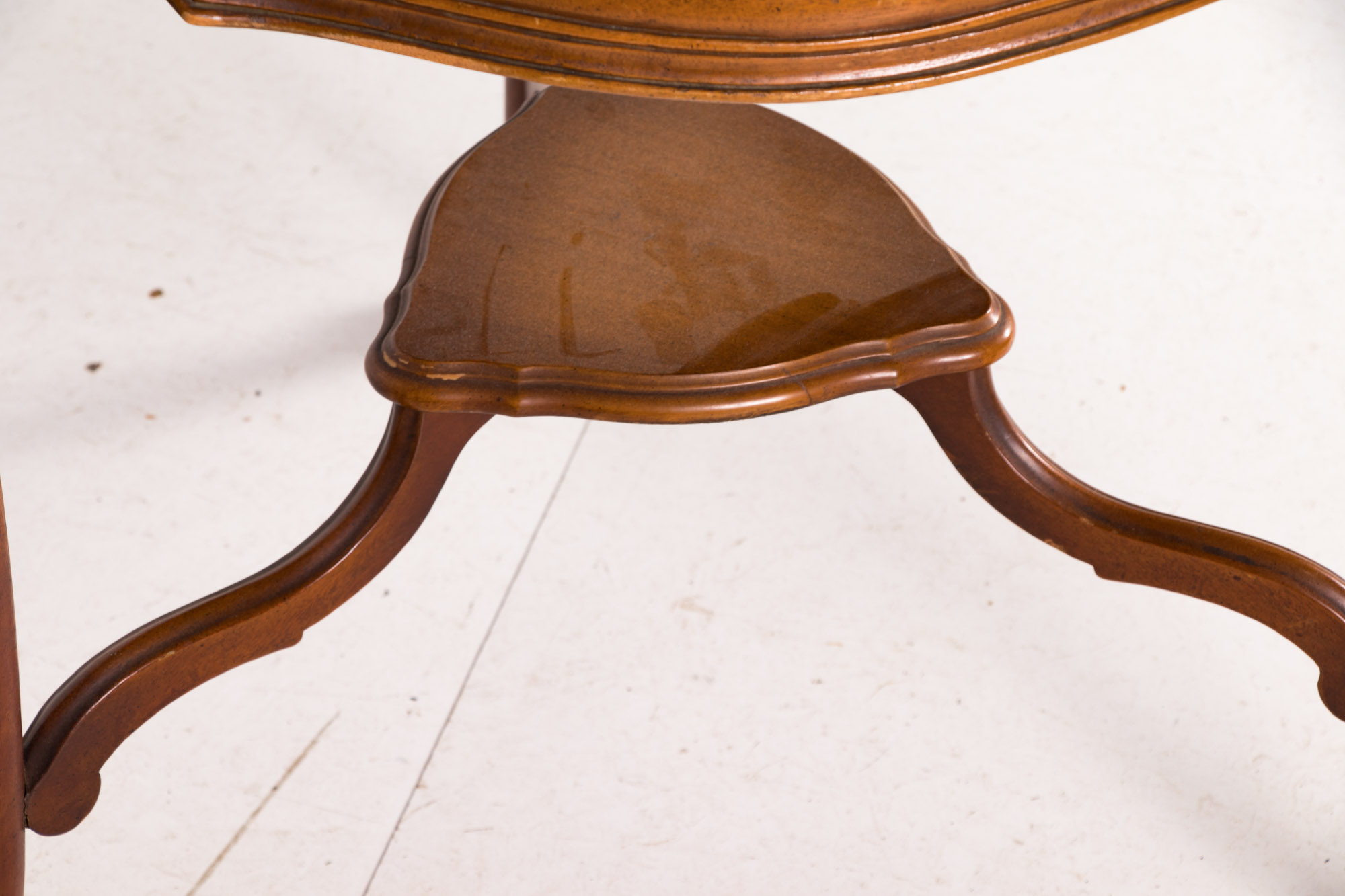 French Provincial Style Fruitwood Two-Tier Lamp Table, 20th Century