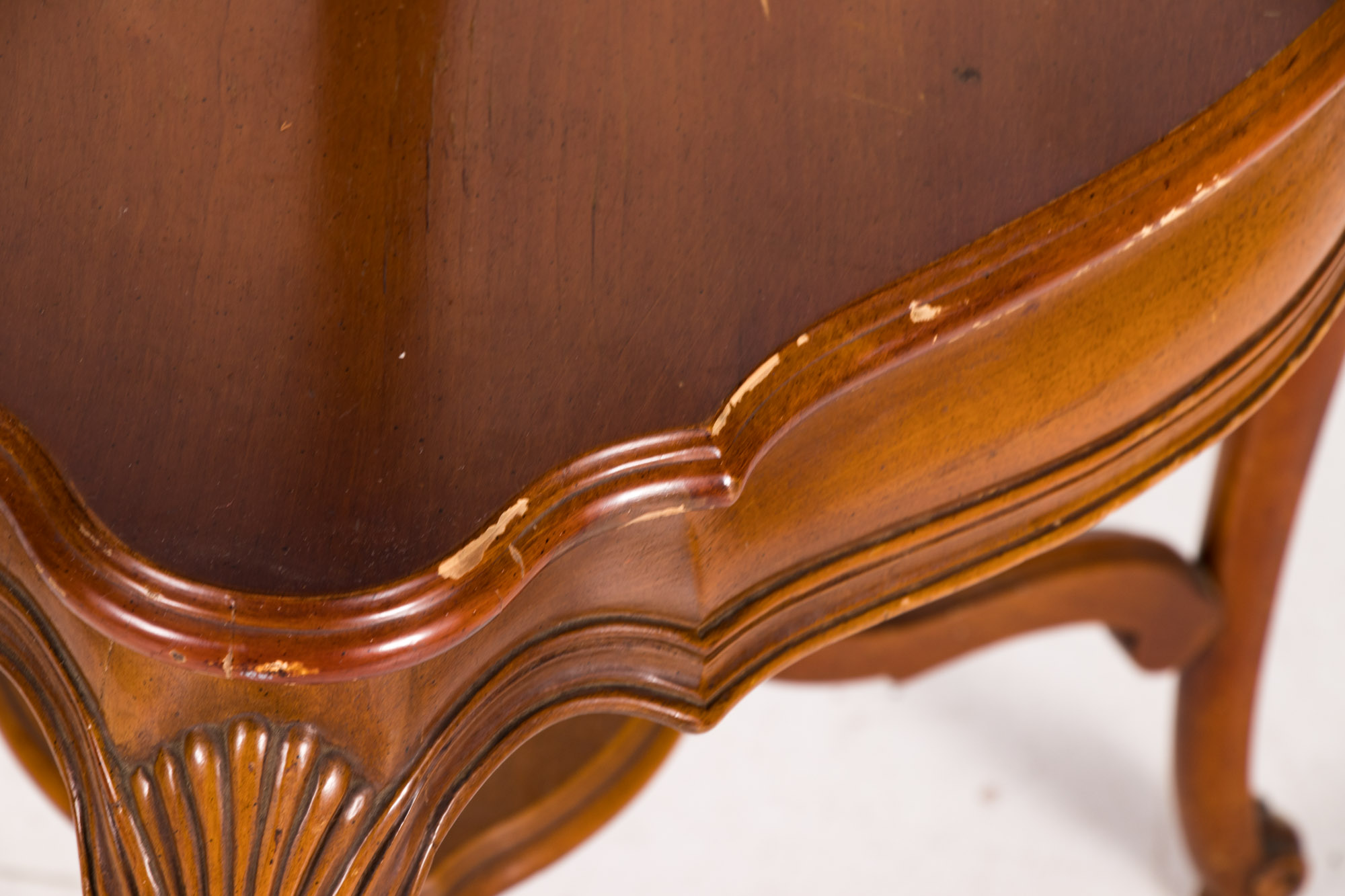 French Provincial Style Fruitwood Two-Tier Lamp Table, 20th Century