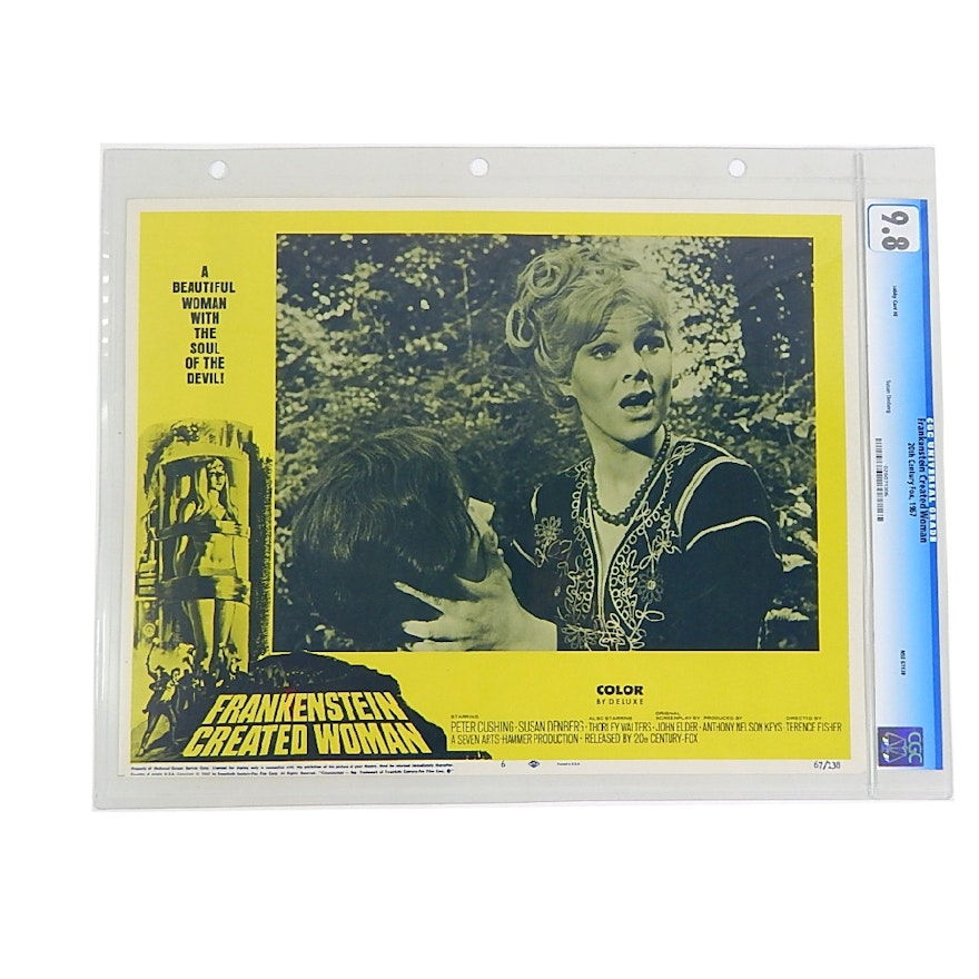 CGC Graded "Frankenstein Created Woman" Movie Lobby Card