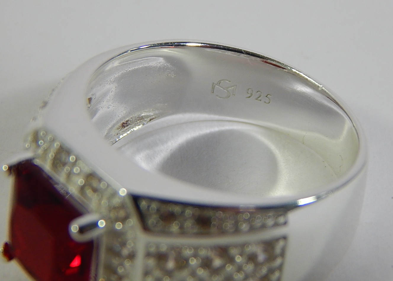 Sterling Silver Cubic Zirconia Ring - Size 12