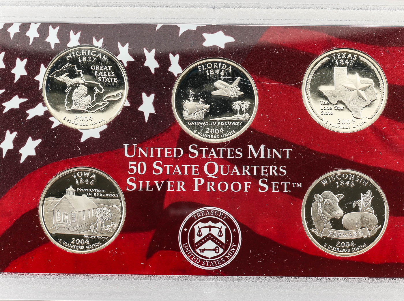 2004 and 2006 United States Mint 50 State Quarters Silver Proof Set