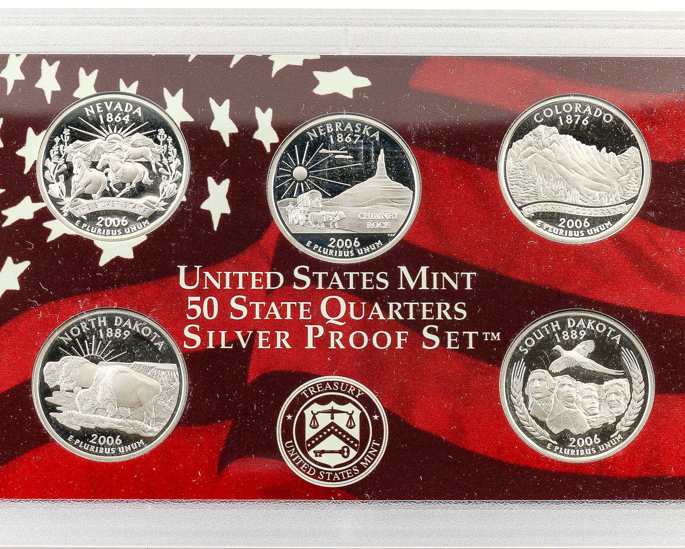 2004 and 2006 United States Mint 50 State Quarters Silver Proof Set