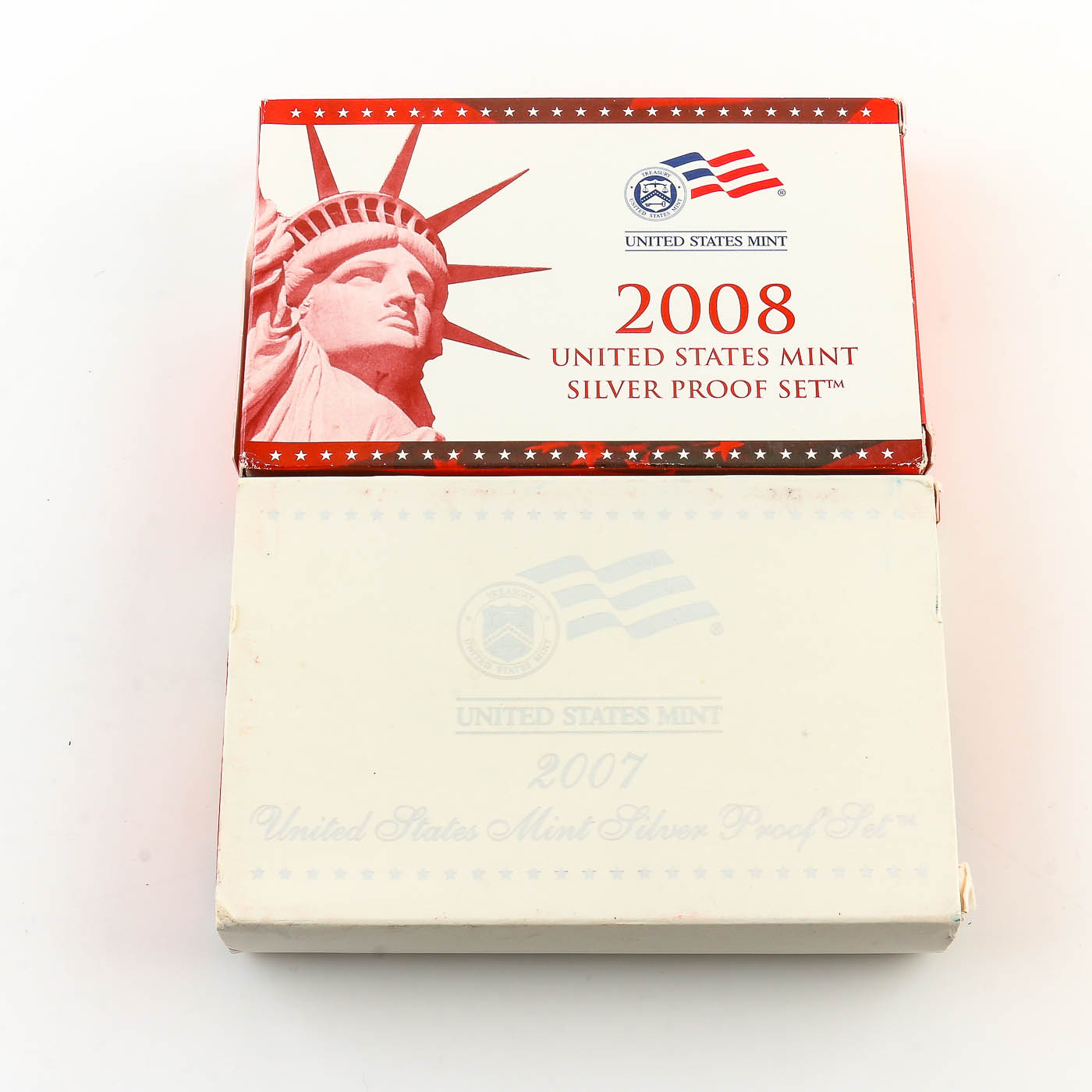 2007 and 2008 United States Mint 50 State Quarters Silver Proof Set