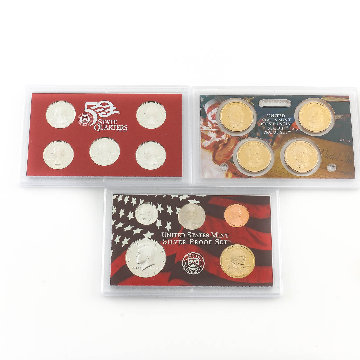 2007 and 2008 United States Mint 50 State Quarters Silver Proof Set