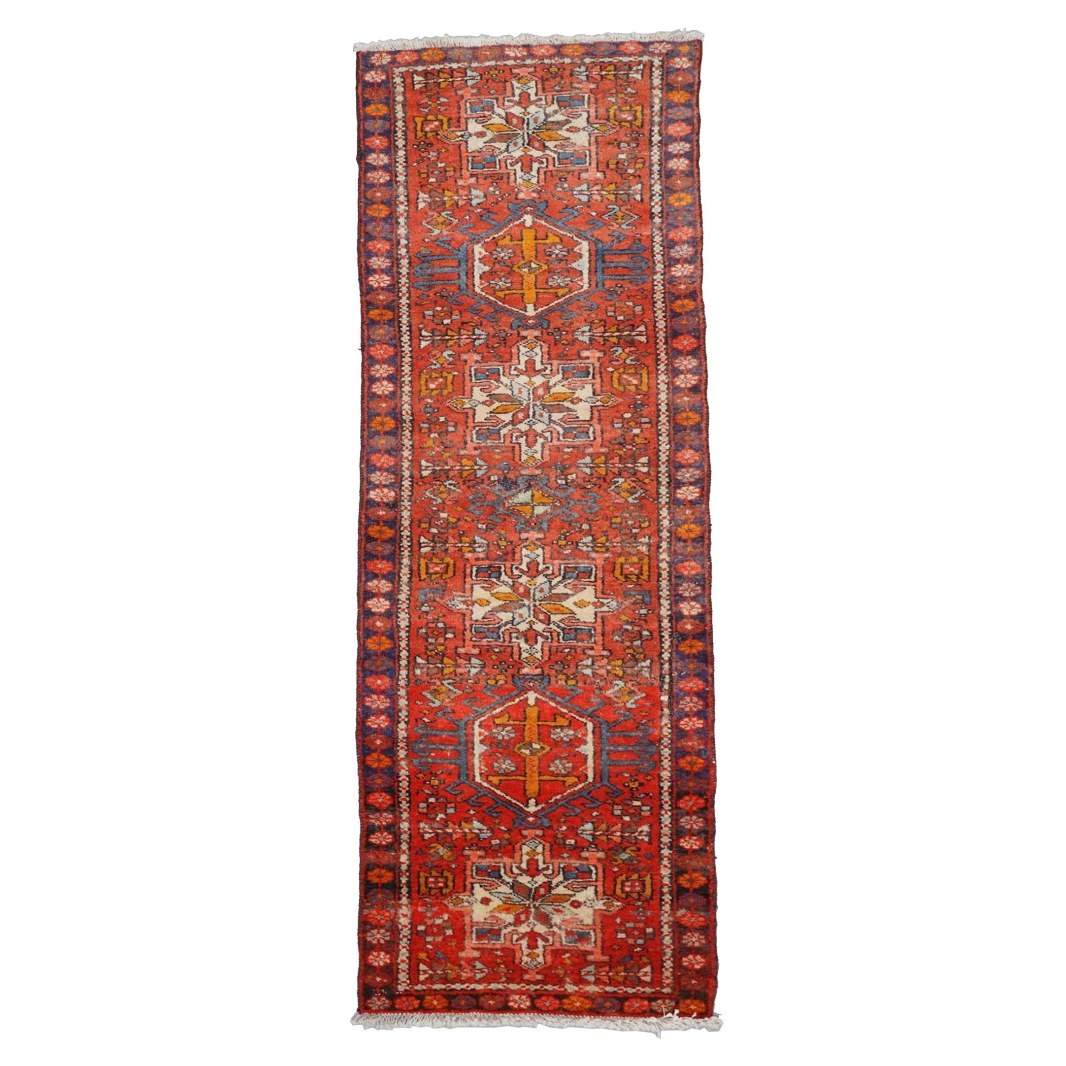 Hand-Knotted Persian Lamberan Wool Carpet Runner