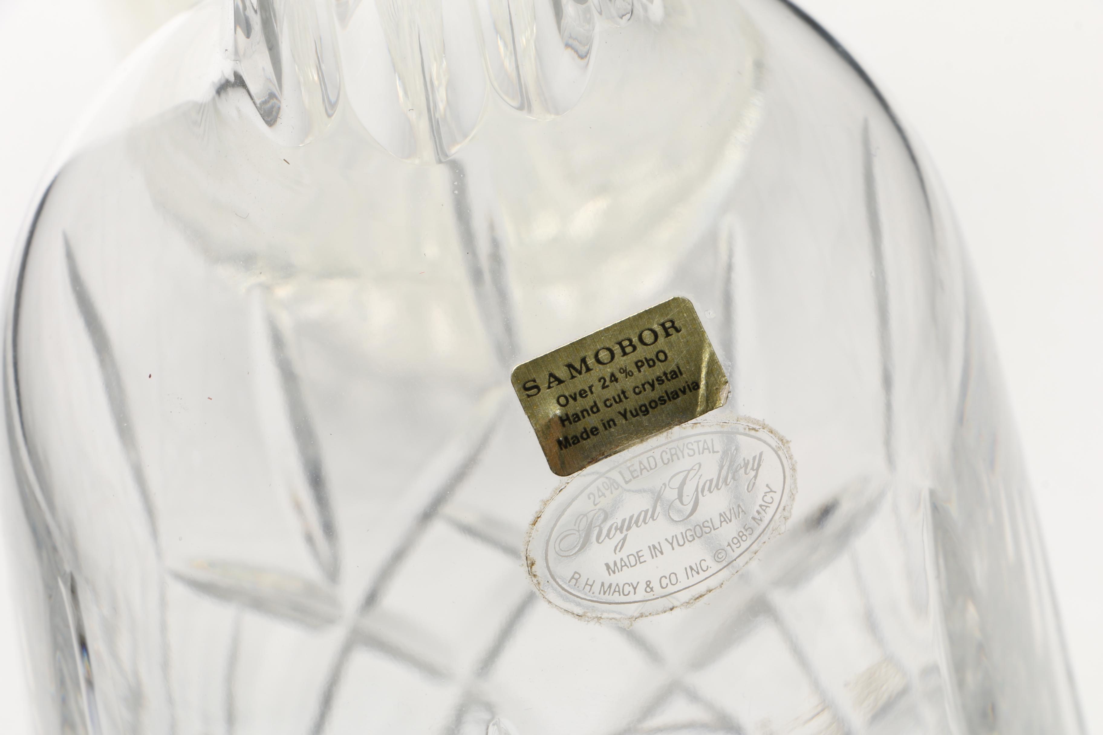 Four Cut and Molded Glass Decanters and Stoppers, 20th Century